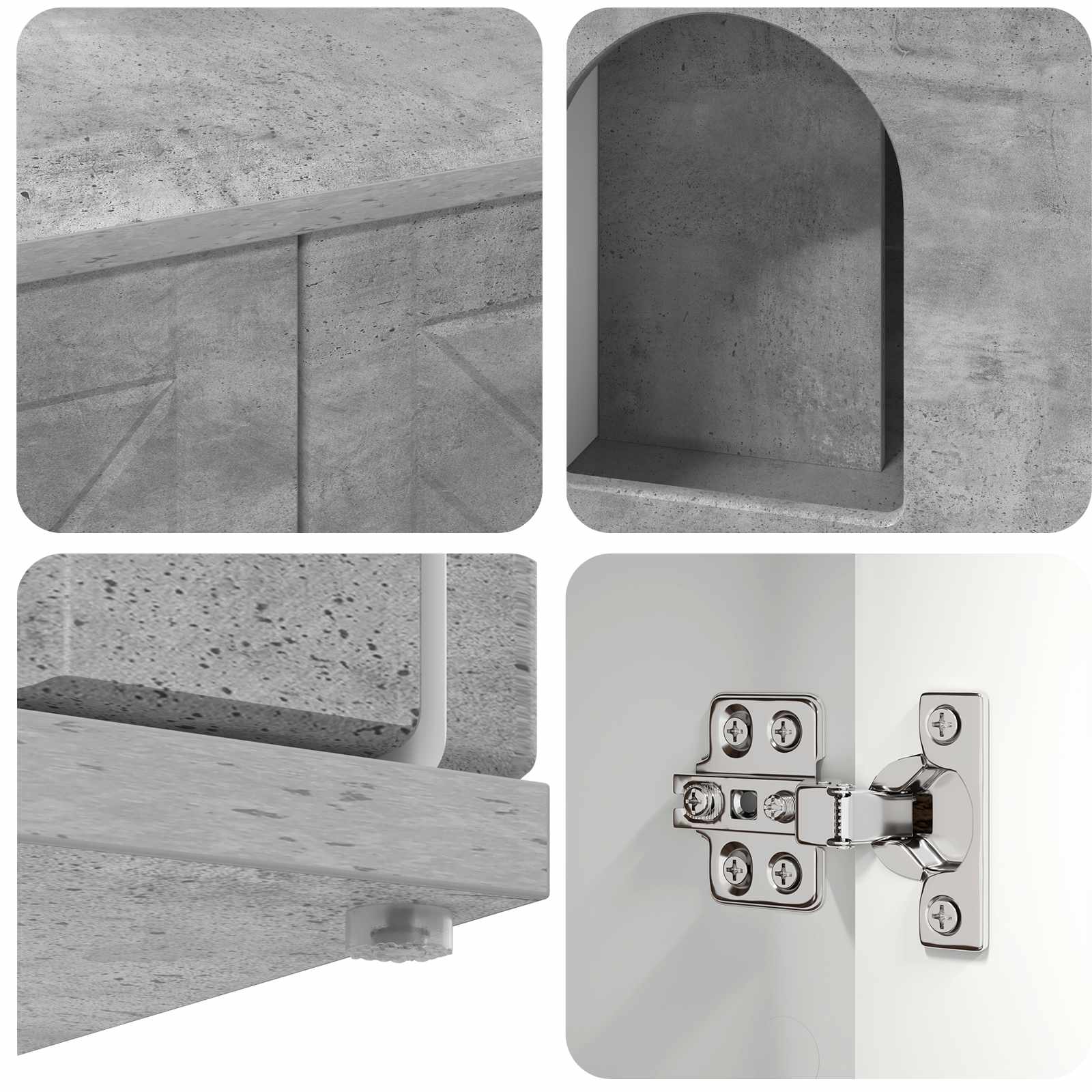 vidaXL Koty Dom Betonowy 85 x 55 x 50 cm Materiał drewnopochodny