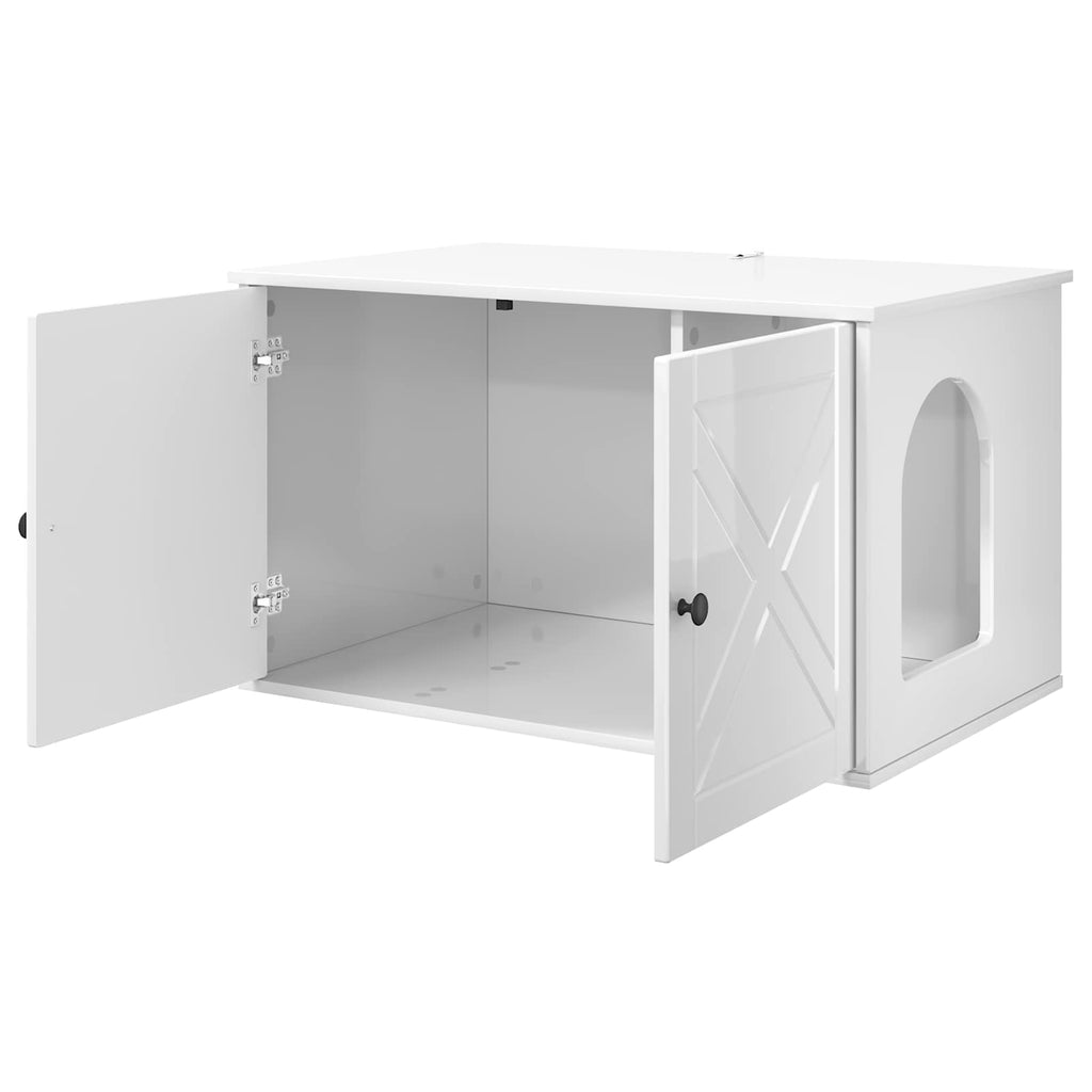 vidaXL Koty Dom Błyszcząca biel 85 x 55 x 50 cm