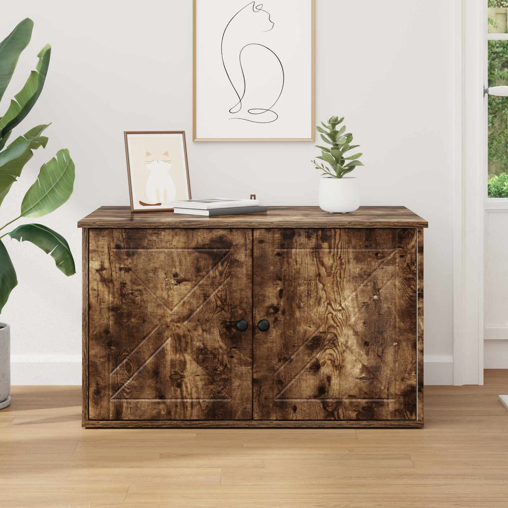 vidaXL Koty Dom Dąb wędzony 85 x 55 x 50 cm Materiał drewnopochodny