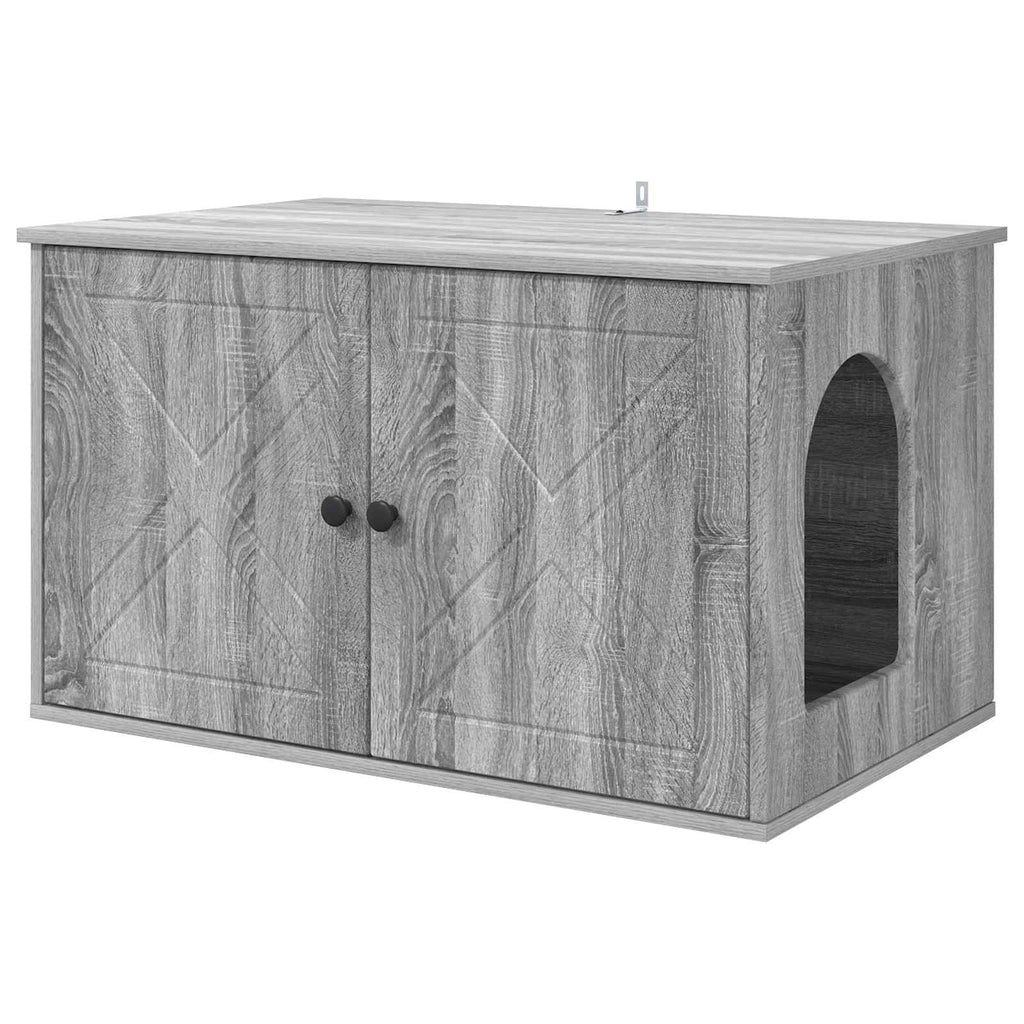 vidaXL Koty Dom Szary Sonoma 85 x 55 x 50 cm Materiał drewnopochodny