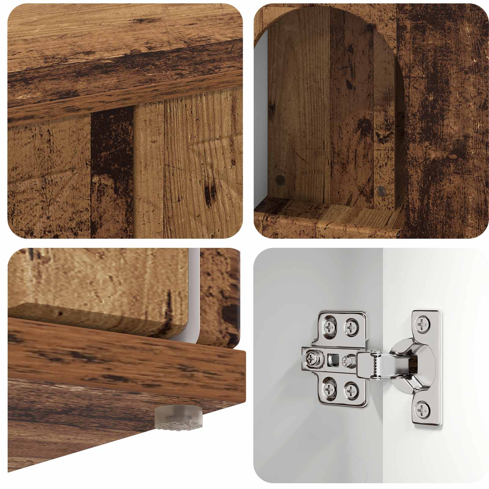 vidaXL Koty Dom Stare drewno 85 x 55 x 50 cm Materiał drewnopochodny