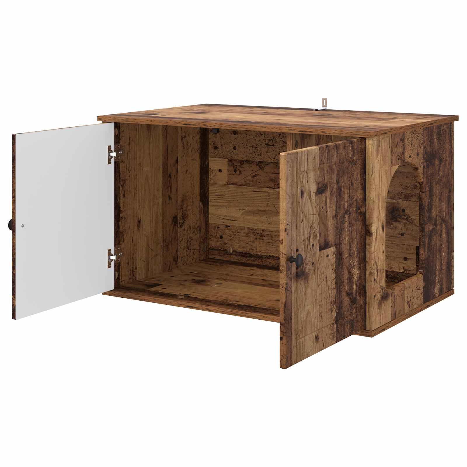 vidaXL Koty Dom Stare drewno 85 x 55 x 50 cm Materiał drewnopochodny