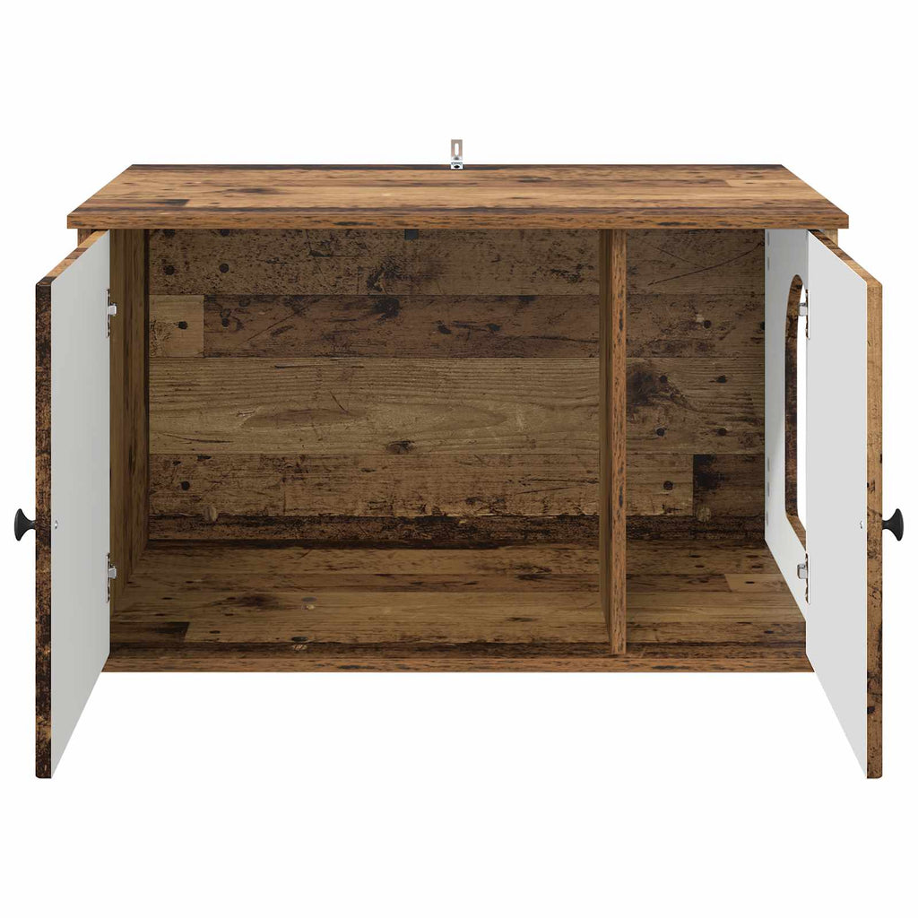 vidaXL Koty Dom Stare drewno 85 x 55 x 50 cm Materiał drewnopochodny