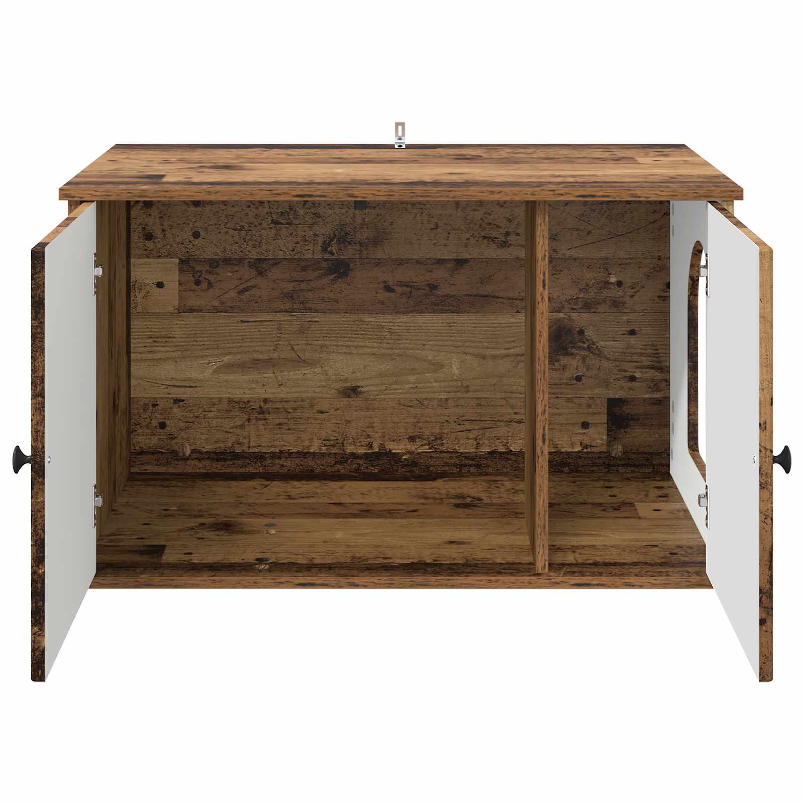 vidaXL Koty Dom Stare drewno 85 x 55 x 50 cm Materiał drewnopochodny