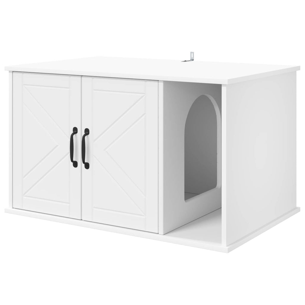 vidaXL Koty Dom Biały 85 x 55 x 50 cm Materiał drewnopochodny