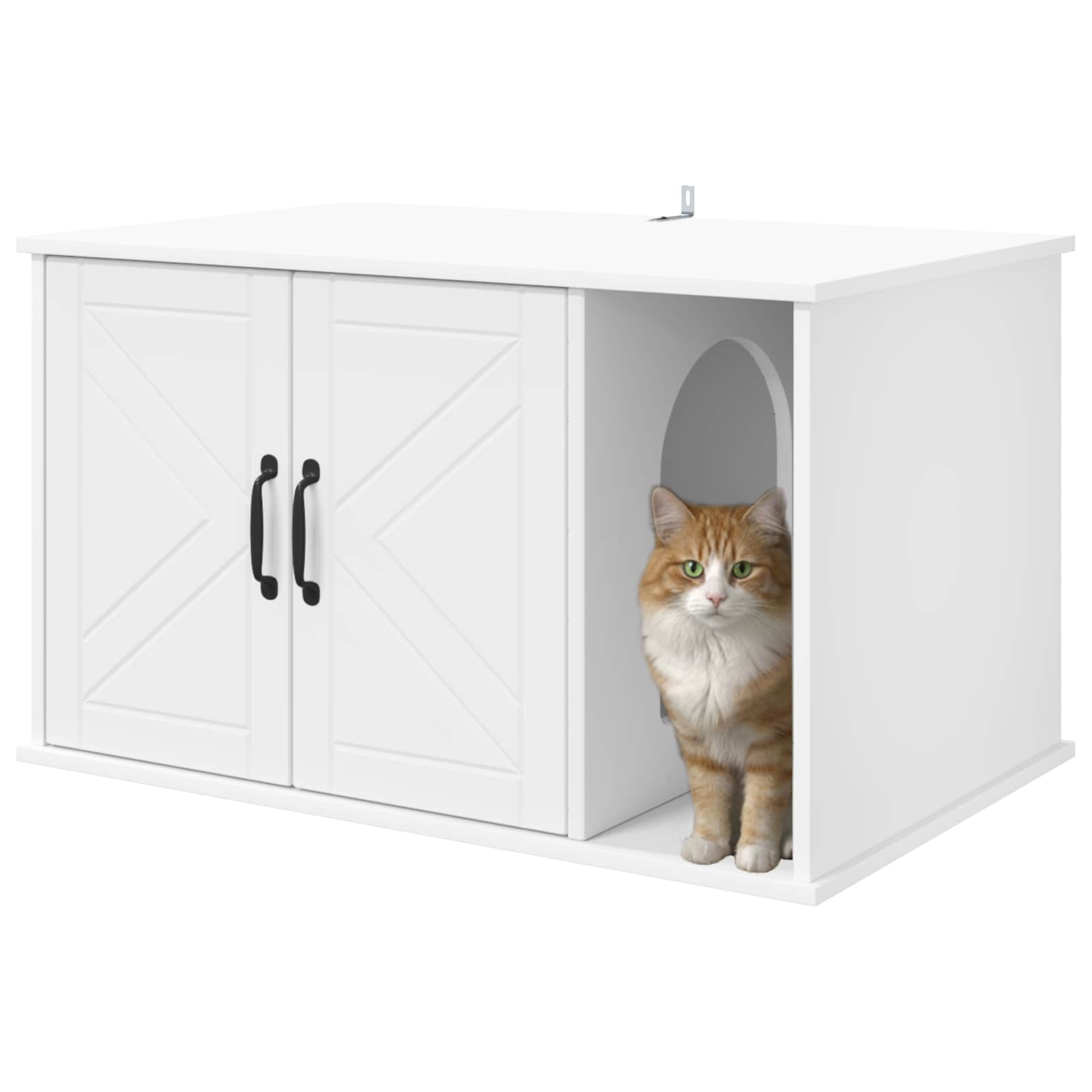 vidaXL Koty Dom Biały 85 x 55 x 50 cm Materiał drewnopochodny