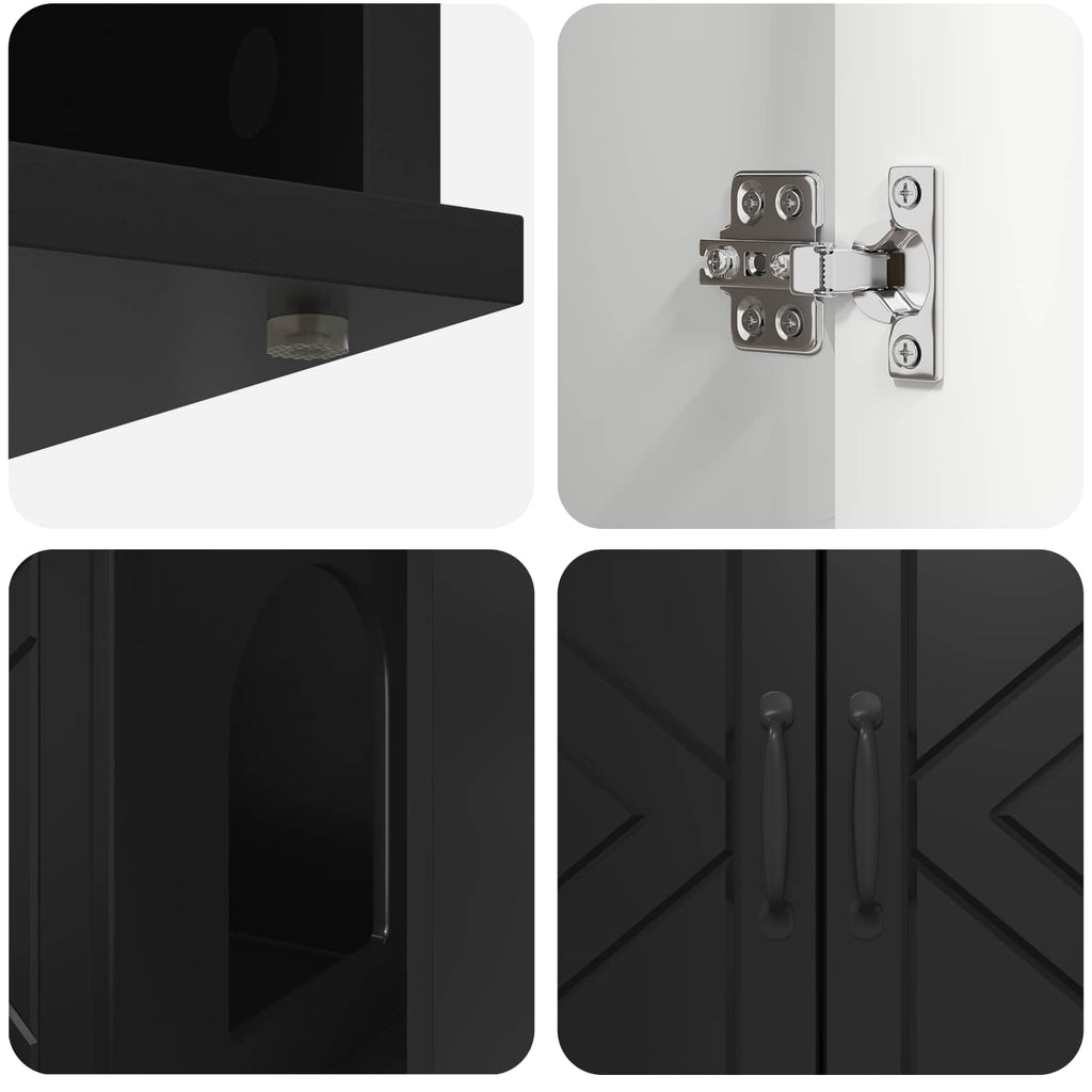 vidaXL Koty Dom Czarny 85 x 55 x 50 cm Materiał drewnopochodny
