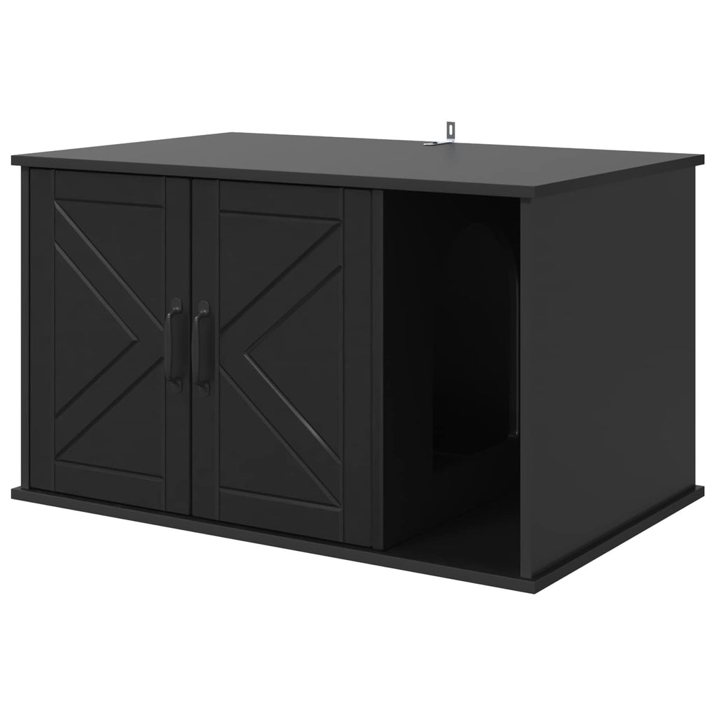 vidaXL Koty Dom Czarny 85 x 55 x 50 cm Materiał drewnopochodny
