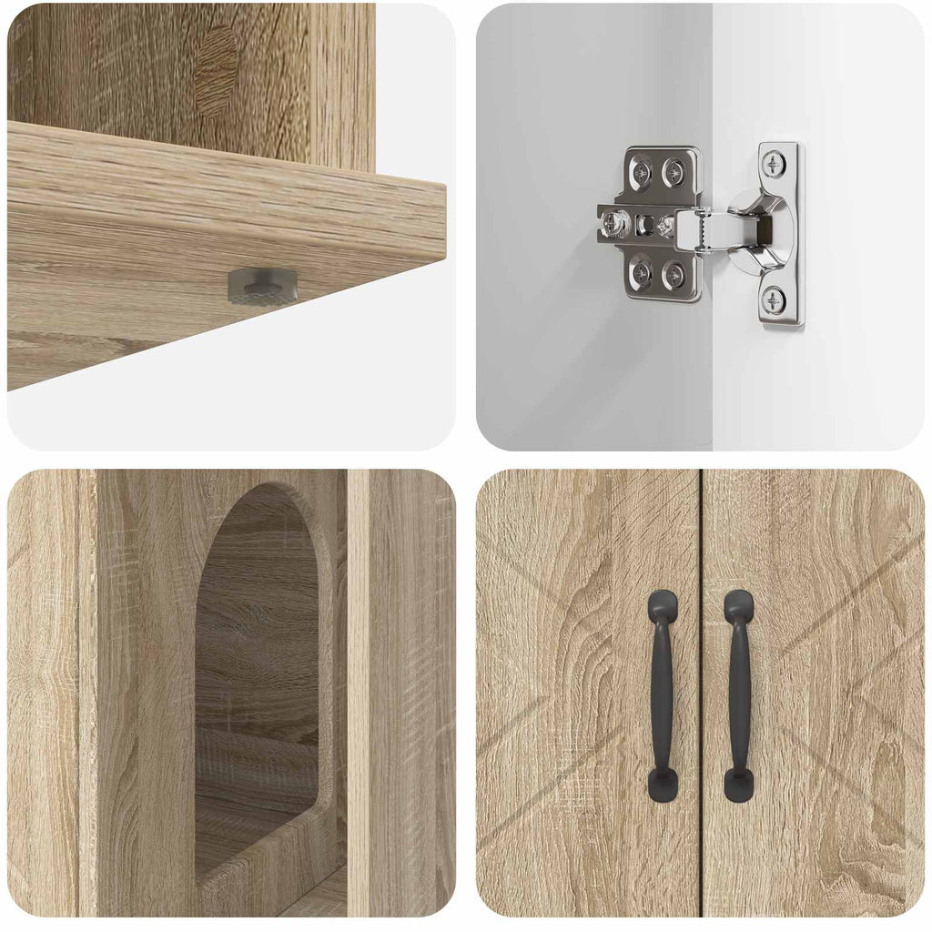 vidaXL Koty Dom Sonoma 85 x 55 x 50 cm Materiał drewnopochodny