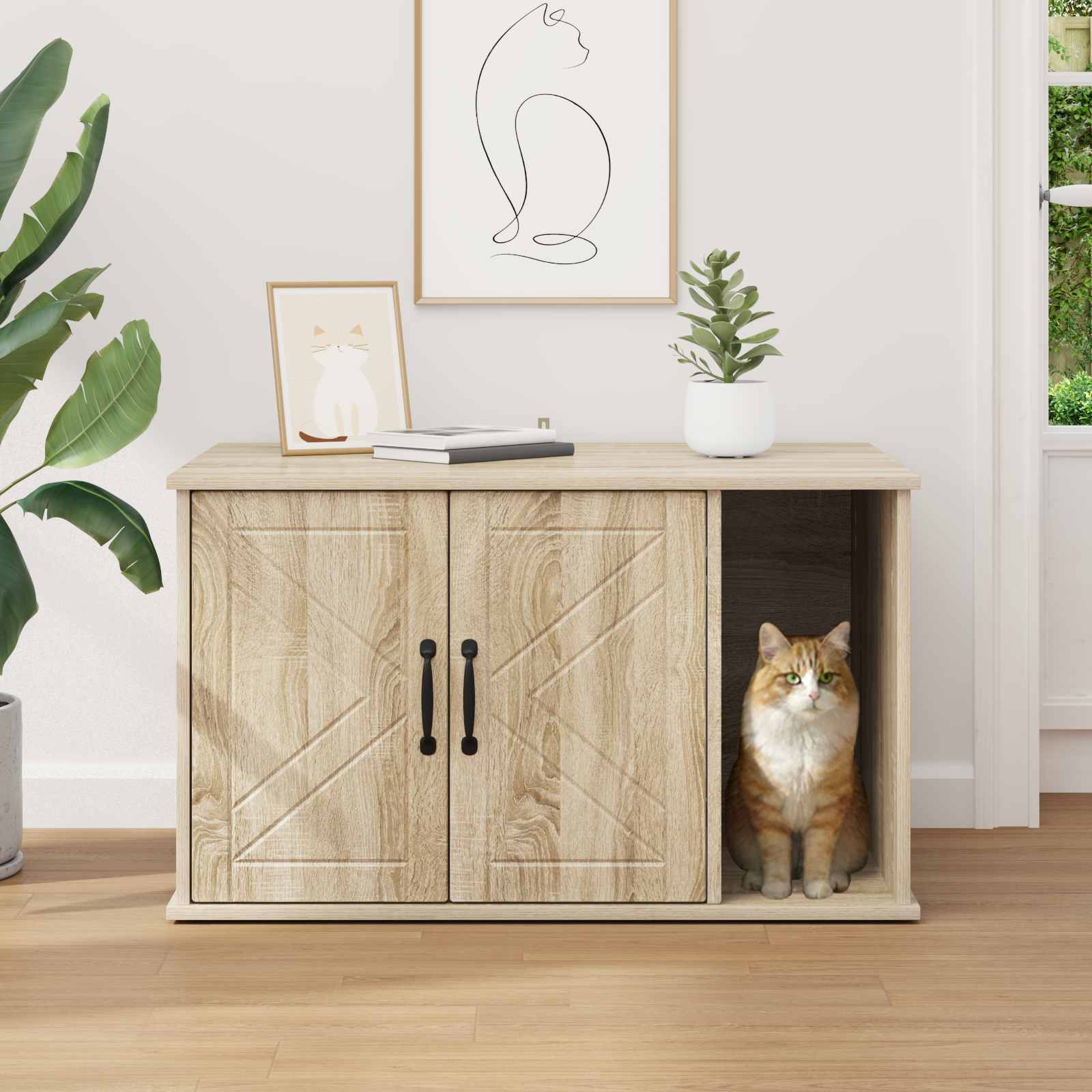 vidaXL Koty Dom Sonoma 85 x 55 x 50 cm Materiał drewnopochodny