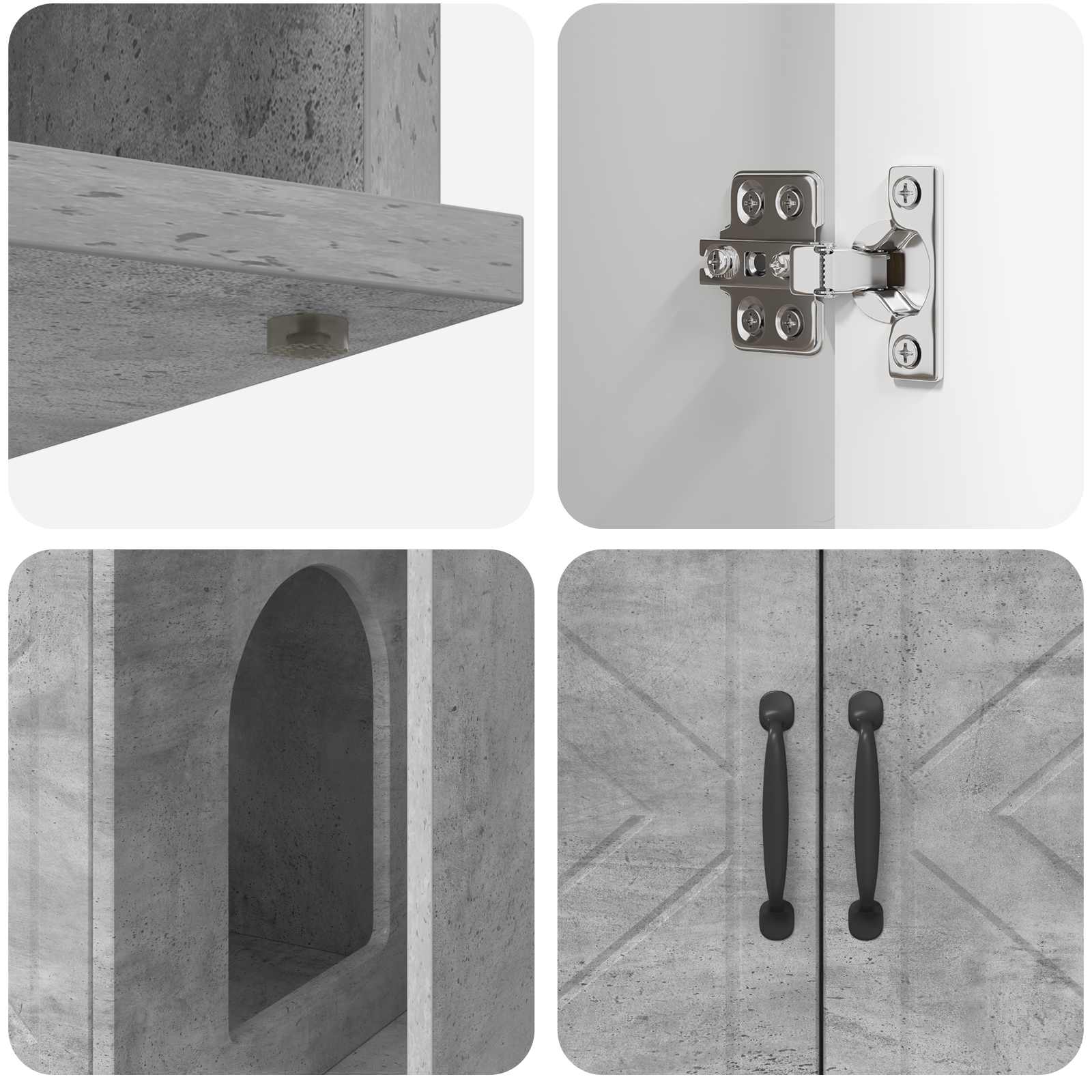 vidaXL Koty Dom Betonowy 85 x 55 x 50 cm Materiał drewnopochodny