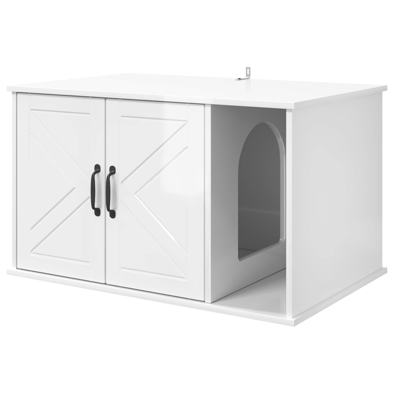 vidaXL Koty Dom Błyszcząca biel 85 x 55 x 50 cm