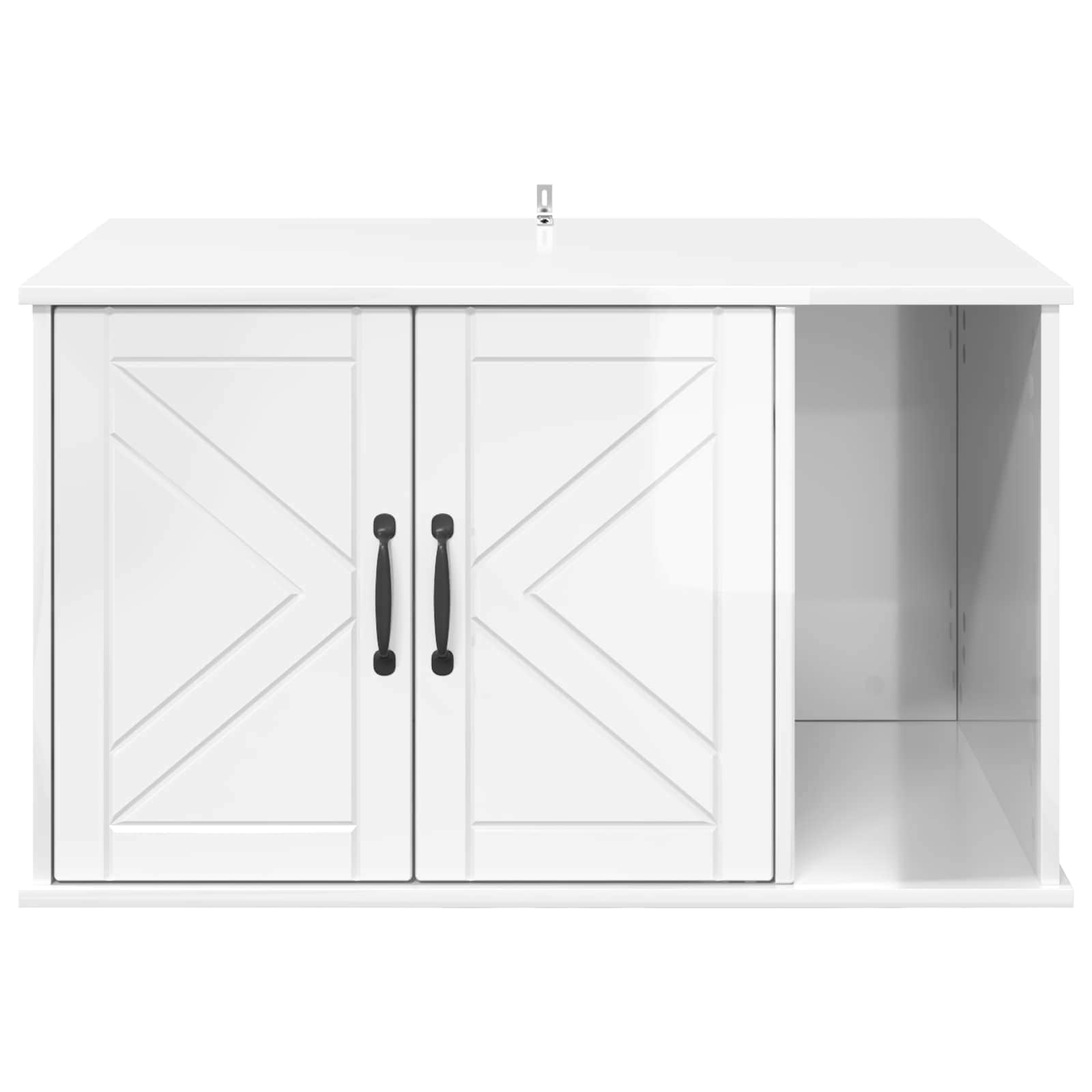 vidaXL Koty Dom Błyszcząca biel 85 x 55 x 50 cm