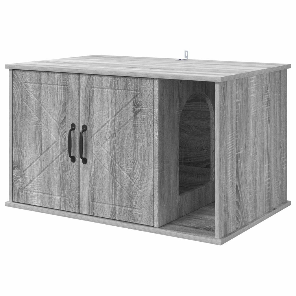 vidaXL Koty Dom Szary Sonoma 85 x 55 x 50 cm Materiał drewnopochodny