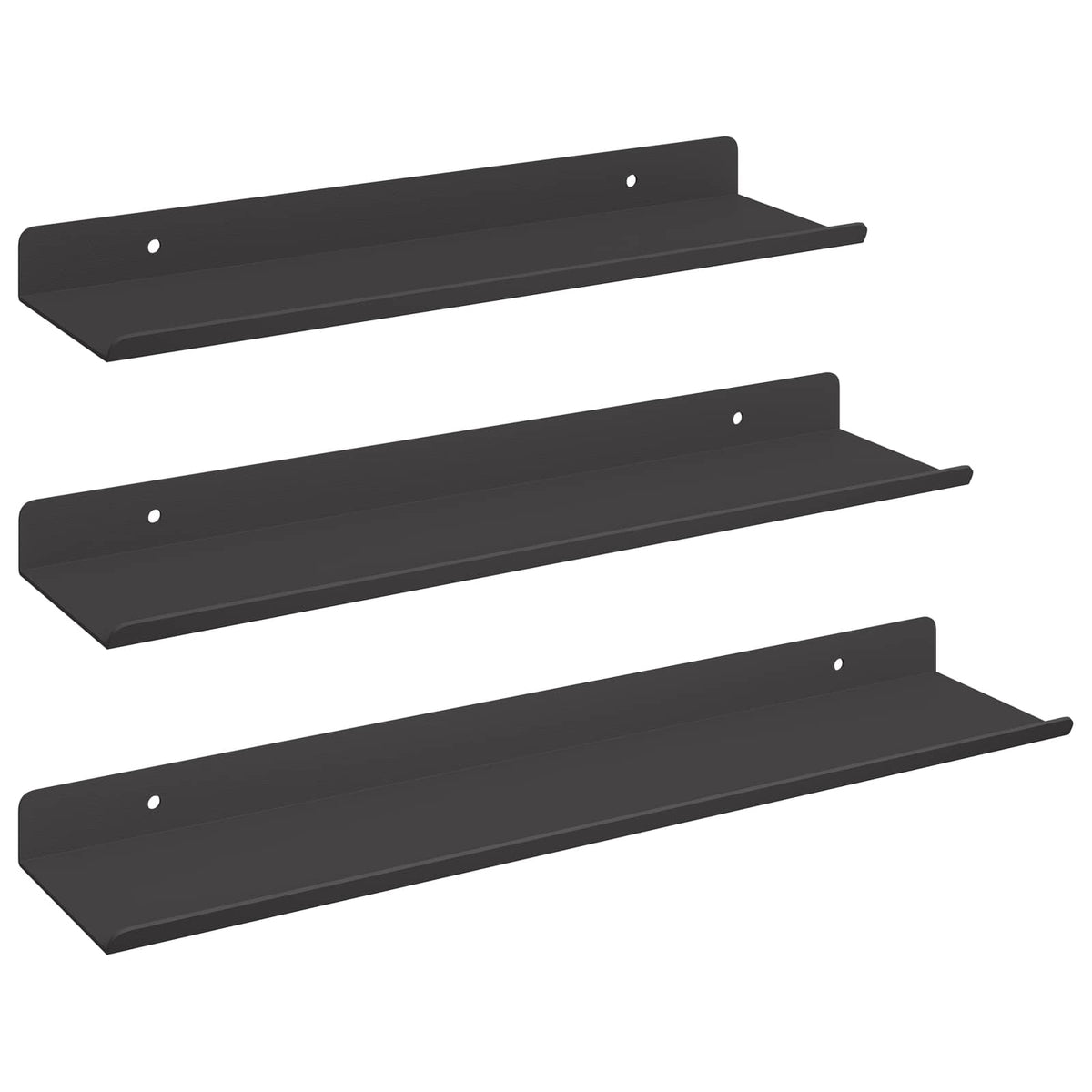 vidaXL Półka wisząca 3 szt. Czarny 40 x 9 x 2,5 cm Stal