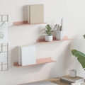 vidaXL Półka wisząca 3 pcs Różowy 40 x 9 x 2,5 cm Stal