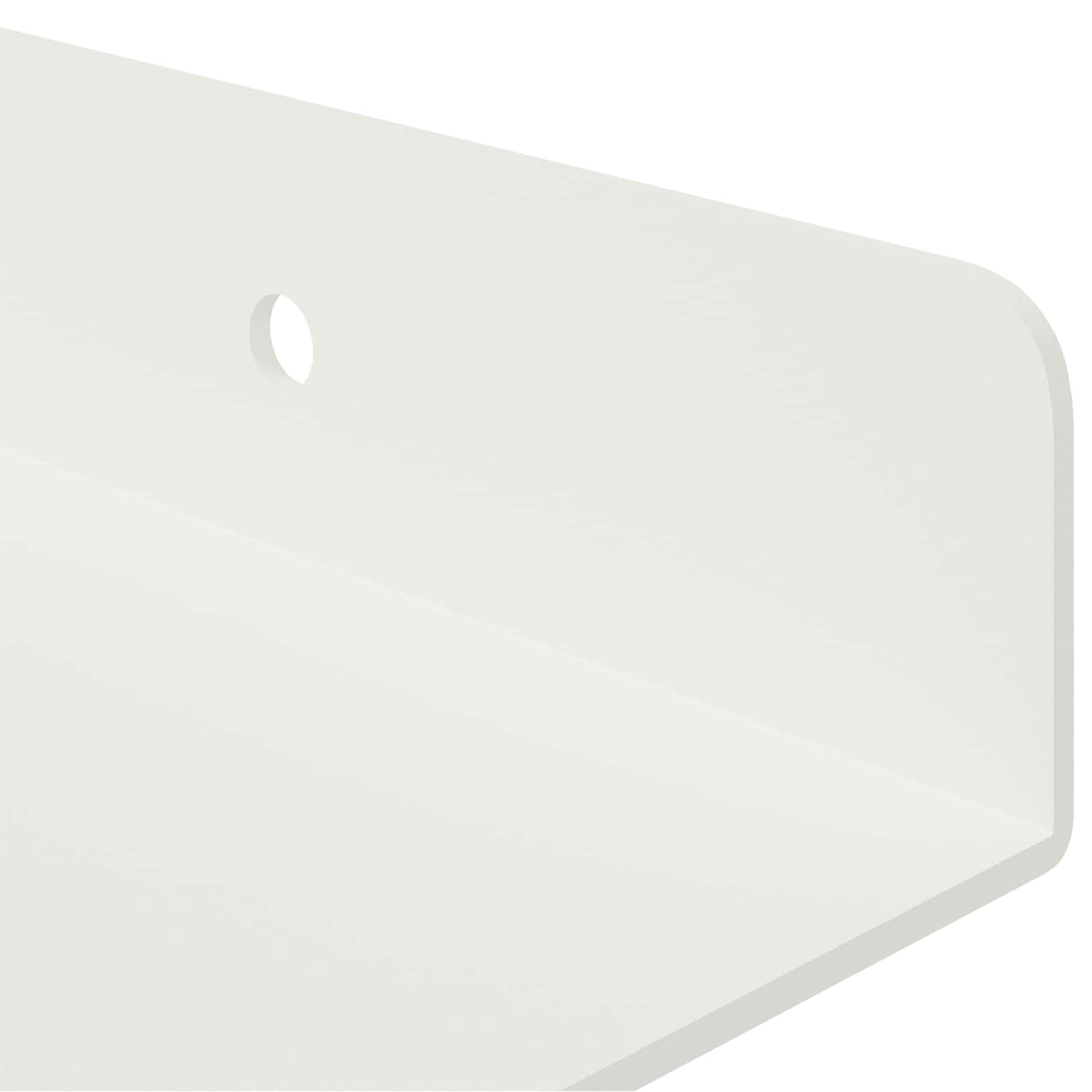 vidaXL Półka wisząca 3 pcs Biały 40 x 9 x 2,5 cm Stal