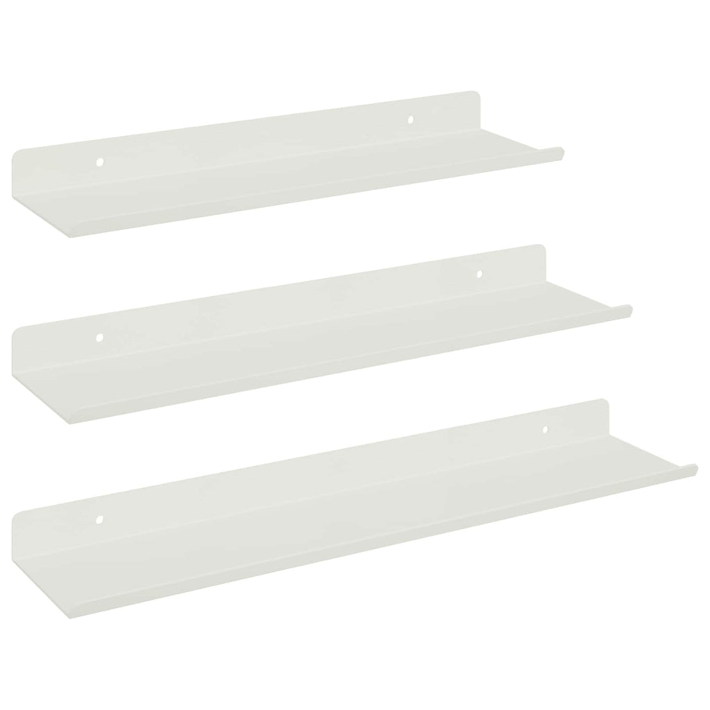 vidaXL Półka wisząca 3 pcs Biały 40 x 9 x 2,5 cm Stal
