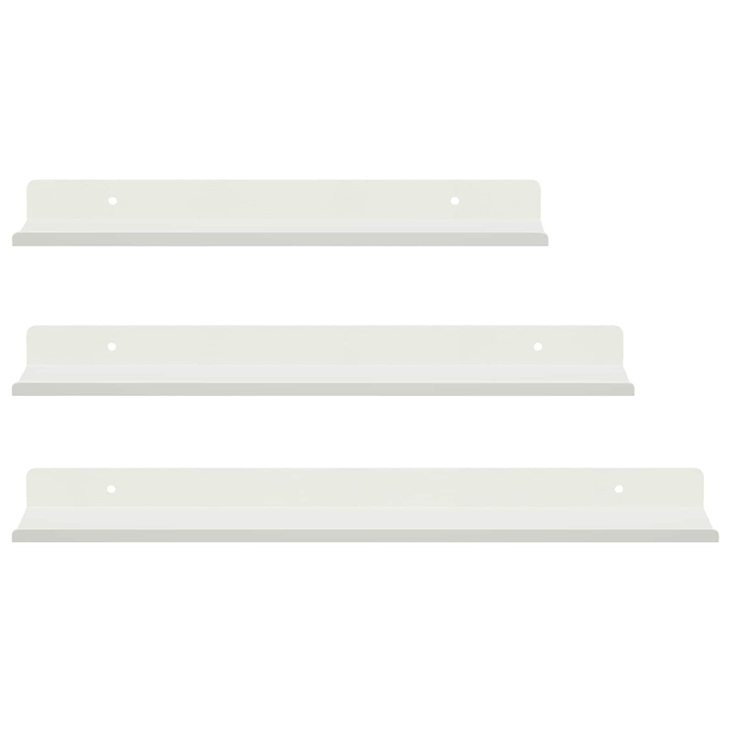 vidaXL Półka wisząca 3 pcs Biały 40 x 9 x 2,5 cm Stal