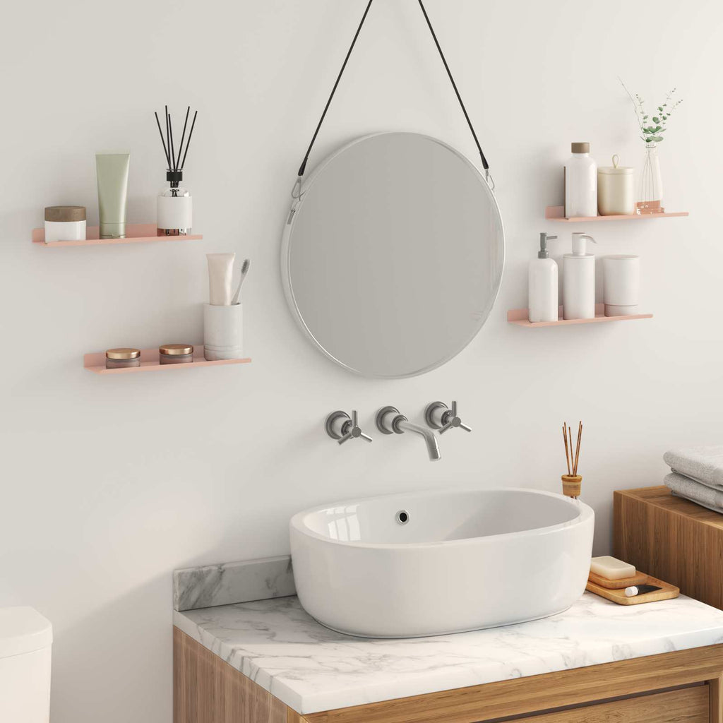 vidaXL Półka wisząca 4 pcs Różowy 30 x 9 x 2,5 cm Stal
