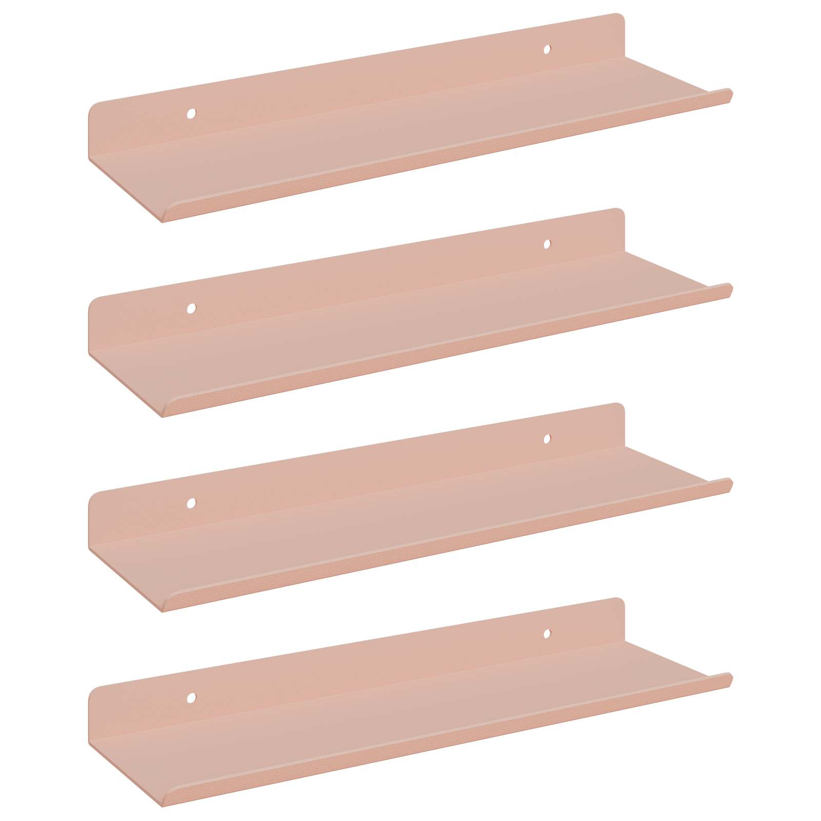 vidaXL Półka wisząca 4 pcs Różowy 30 x 9 x 2,5 cm Stal