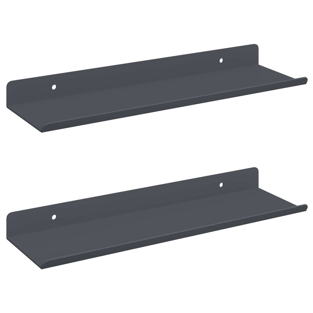 vidaXL Półka wisząca 2 pcs Antracyt 30 x 9 x 2,5 cm Stal