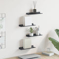 vidaXL Półka wisząca 4 pcs Antracyt 30 x 9 x 2,5 cm Stal