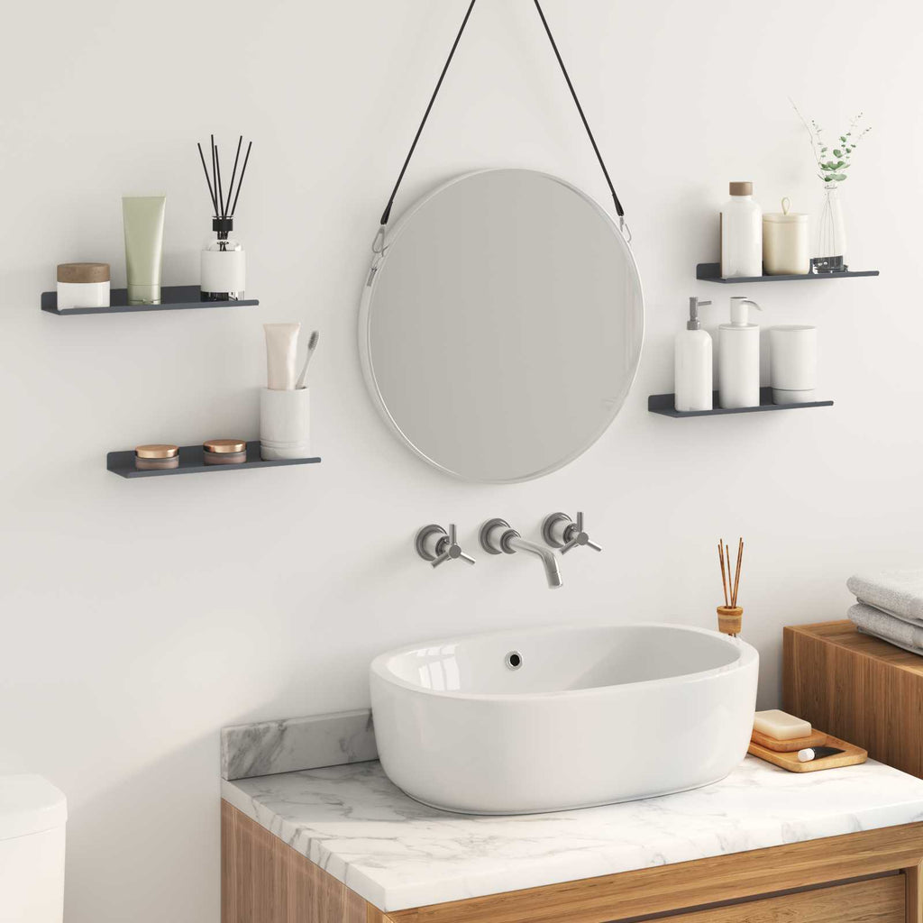 vidaXL Półka wisząca 4 pcs Antracyt 30 x 9 x 2,5 cm Stal
