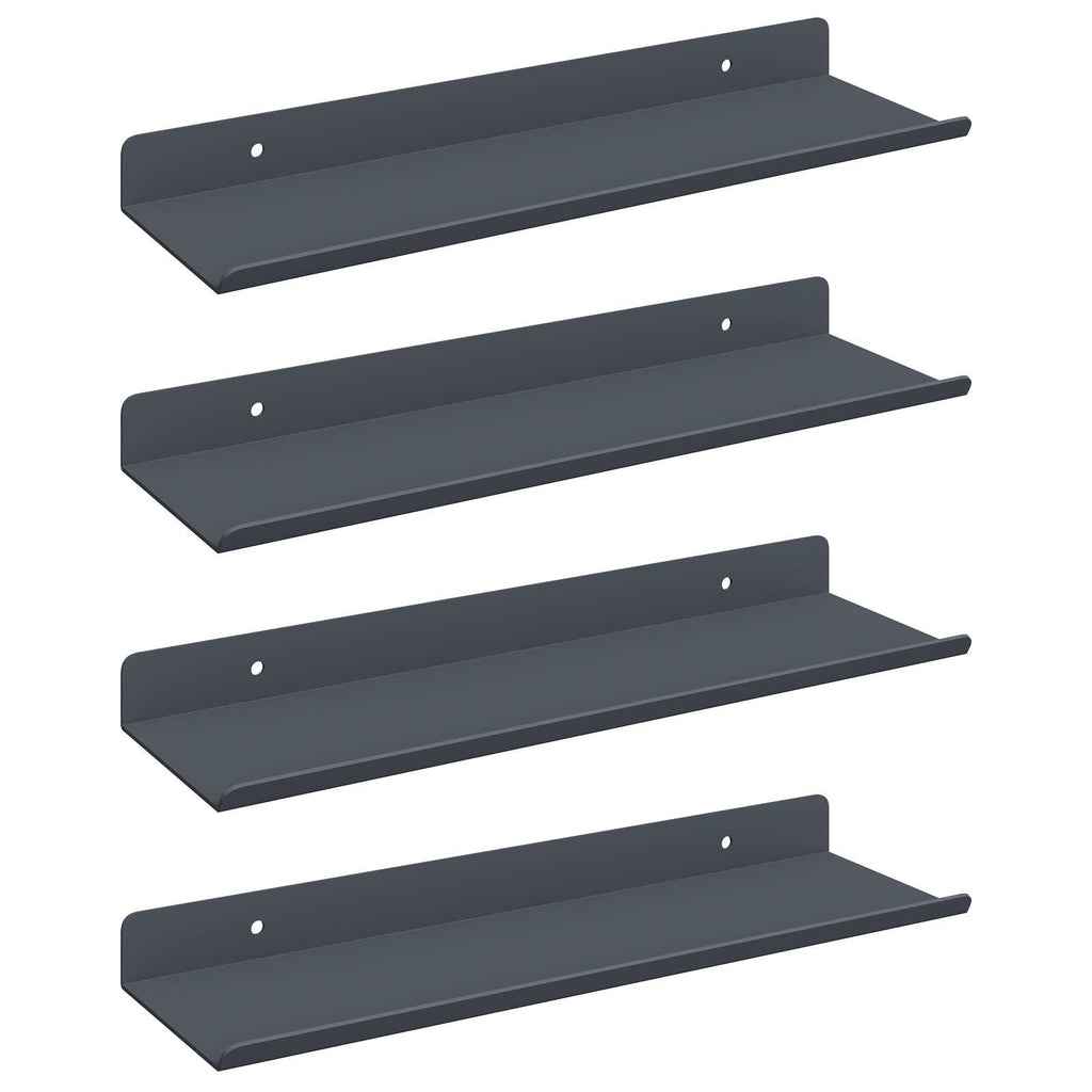 vidaXL Półka wisząca 4 pcs Antracyt 30 x 9 x 2,5 cm Stal
