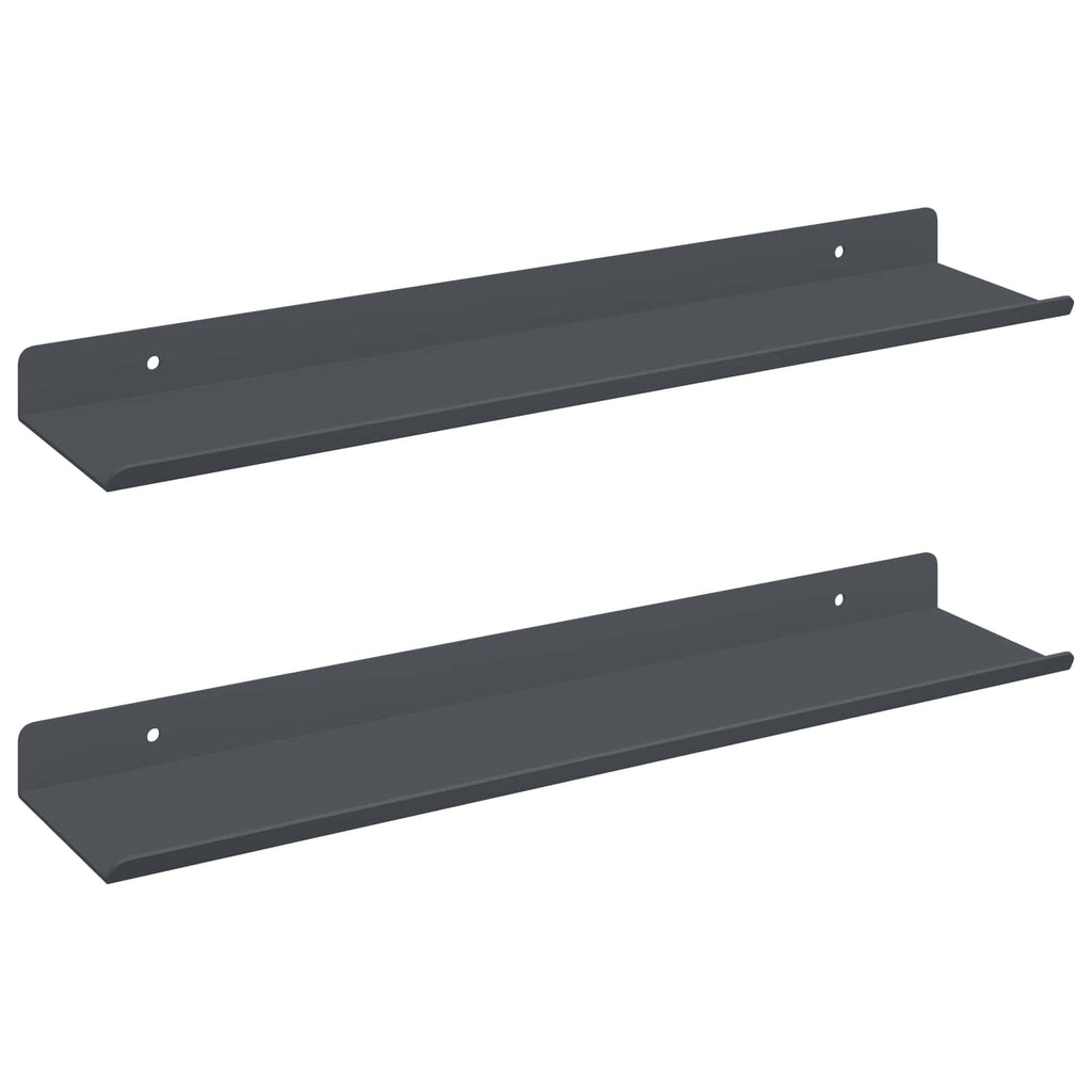 vidaXL Półka wisząca 2 pcs Antracyt 40 x 8,5 x 2,5 cm Stal