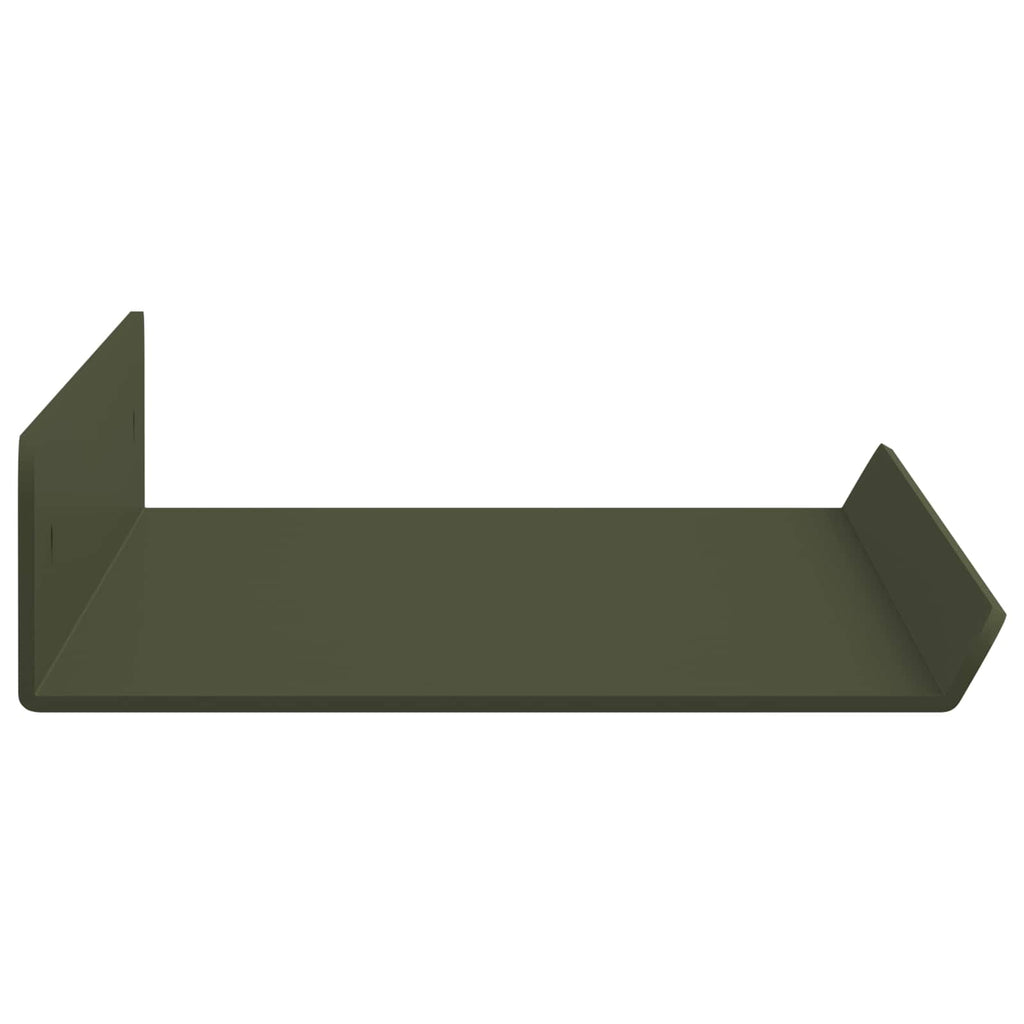 vidaXL Półka wisząca 2 pcs Zielony oliwkowy 40 x 8,5 x 2,5 cm Stal