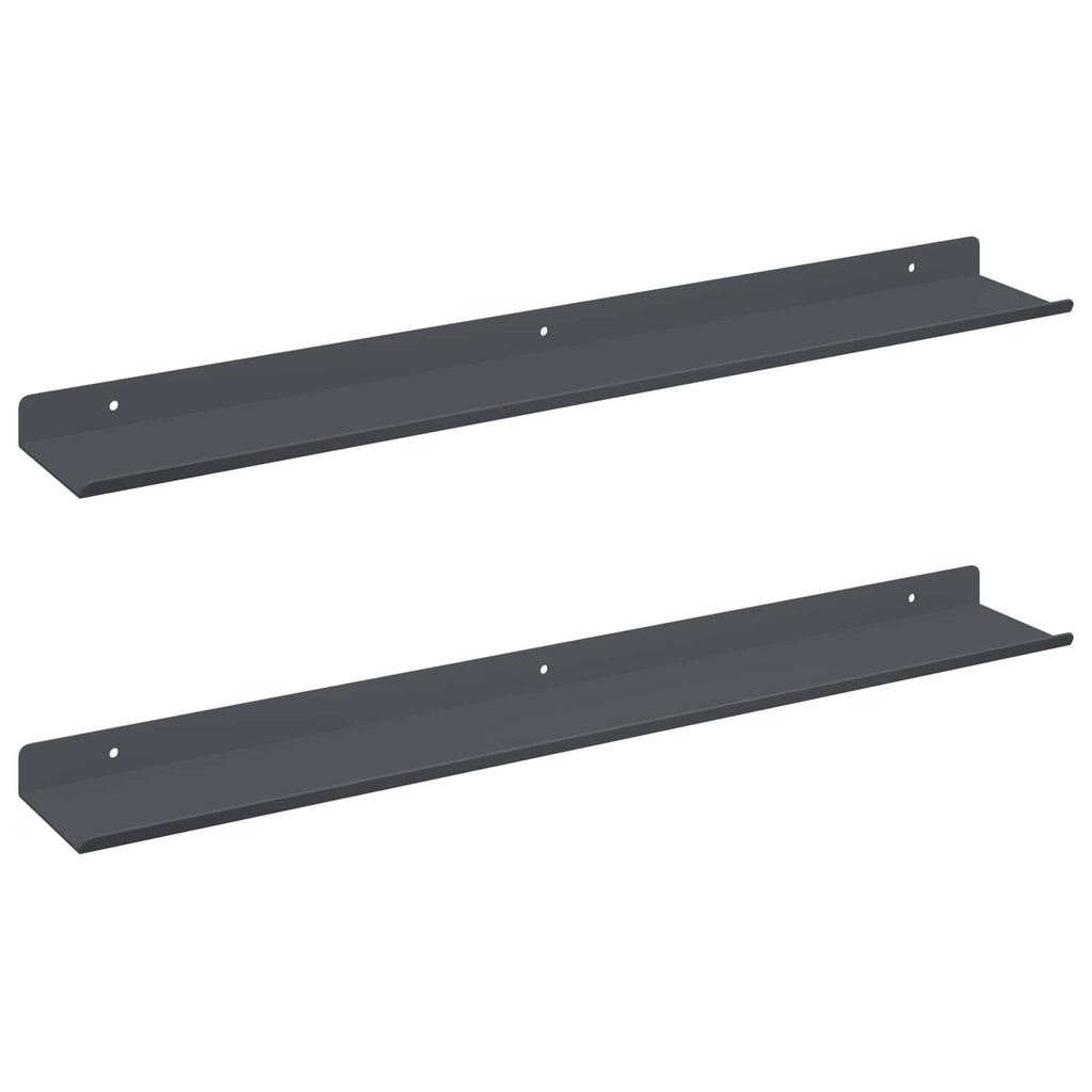 vidaXL Półka wisząca 2 pcs Antracyt 60 x 8,5 x 2,5 cm Stal