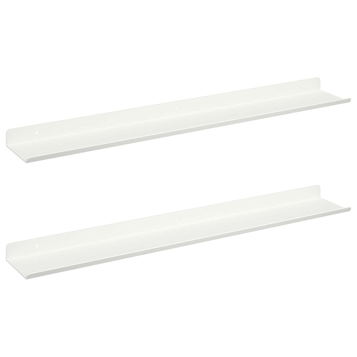 vidaXL Półka wisząca 2 szt. Biały 60 x 8,5 x 2,5 cm Stal