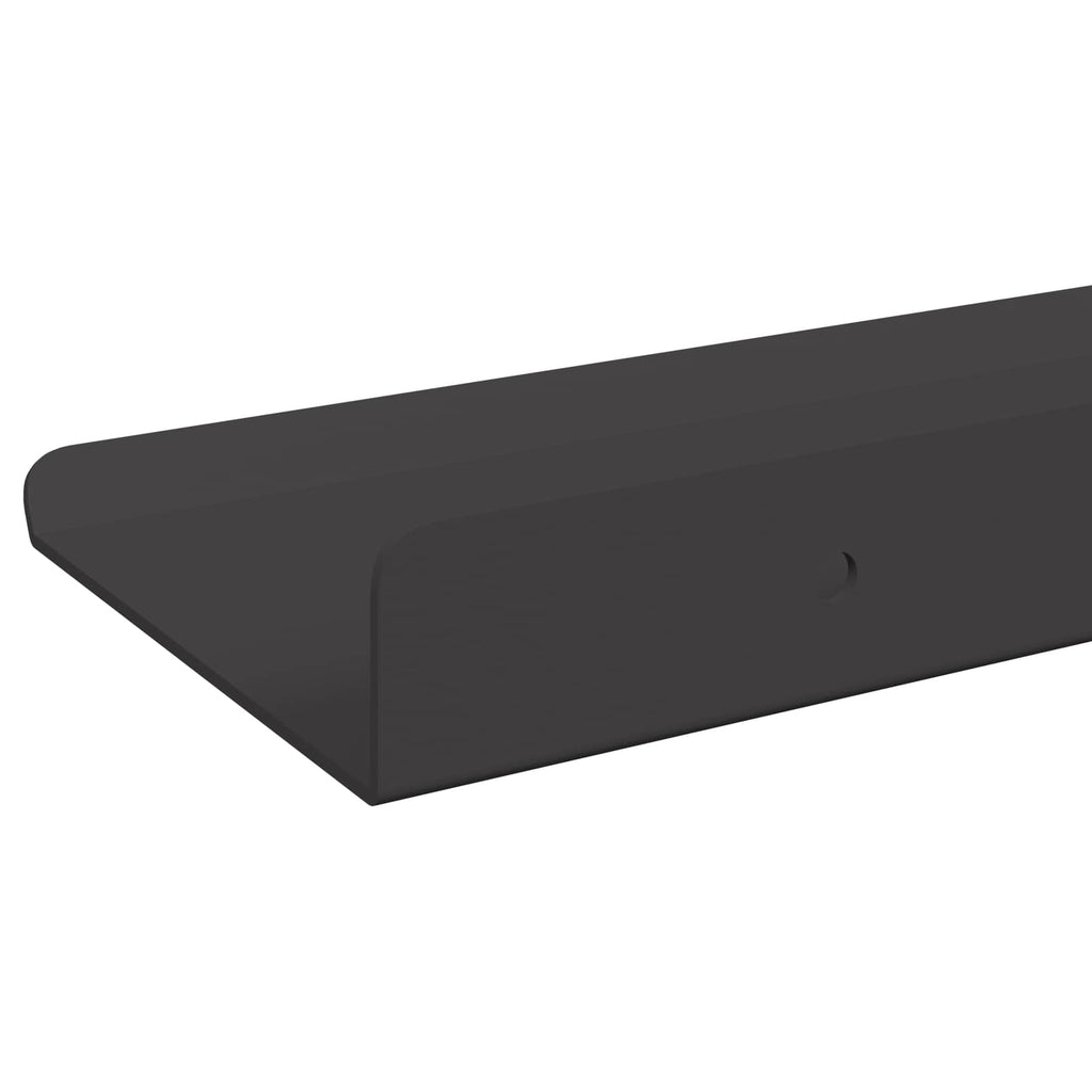 vidaXL Półka wisząca 2 pcs Czarny 80 x 9 x 2,5 cm Stal