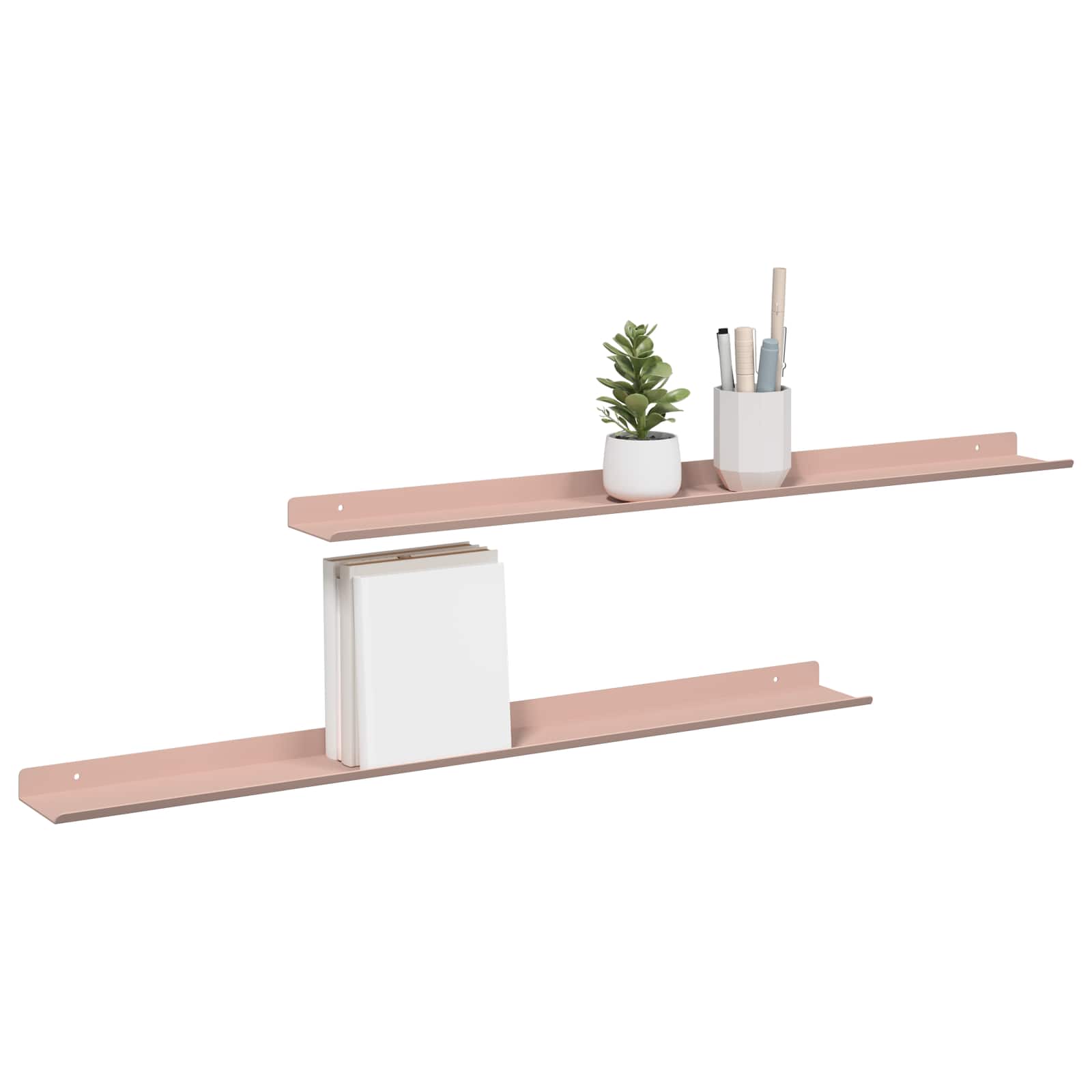 vidaXL Półka wisząca Do montażu na ścianie 2 pcs Różowy