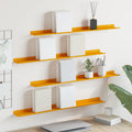 vidaXL Półka wisząca 4 pcs Musztardowy Żółty 80 x 9 x 2,5 cm Stal