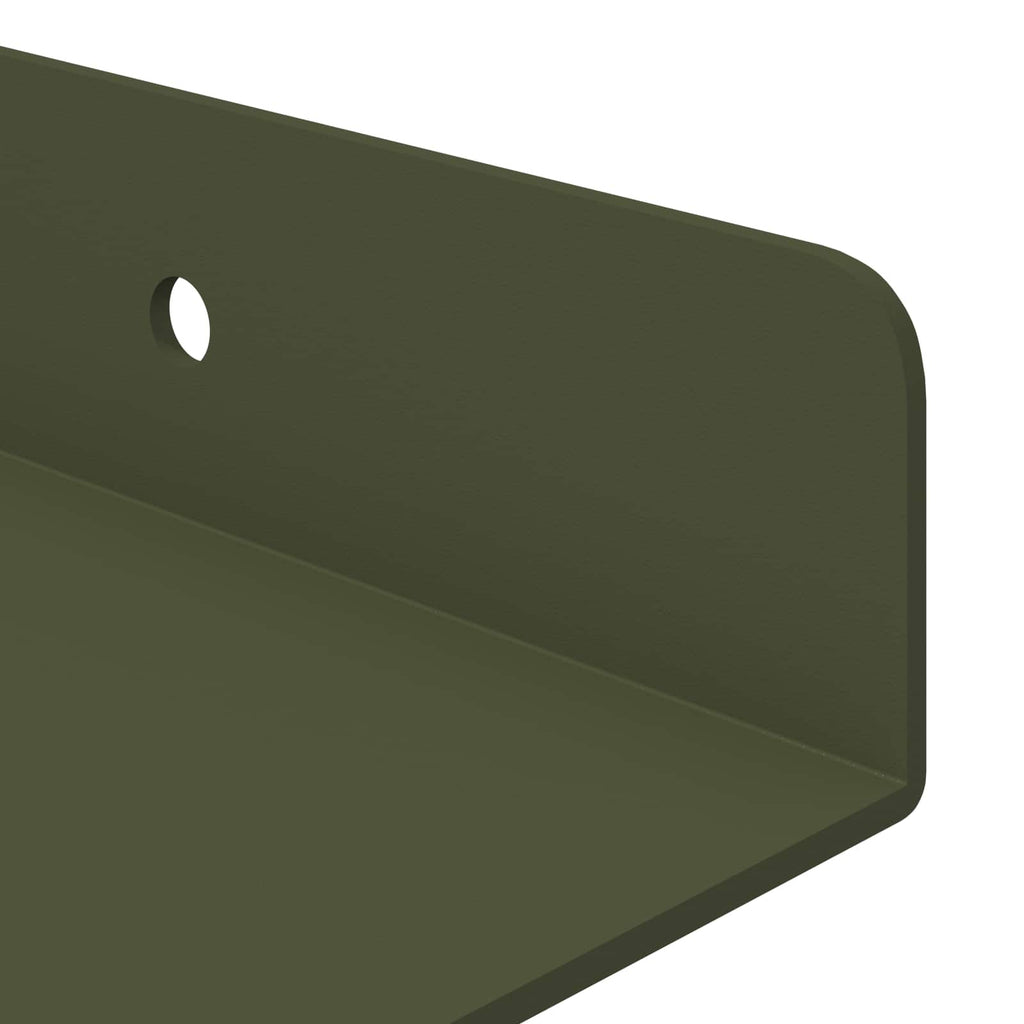 vidaXL Półka wisząca 4 pcs Zielony oliwkowy 80 x 9 x 2,5 cm Stal