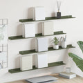 vidaXL Półka wisząca 4 pcs Zielony oliwkowy 80 x 9 x 2,5 cm Stal