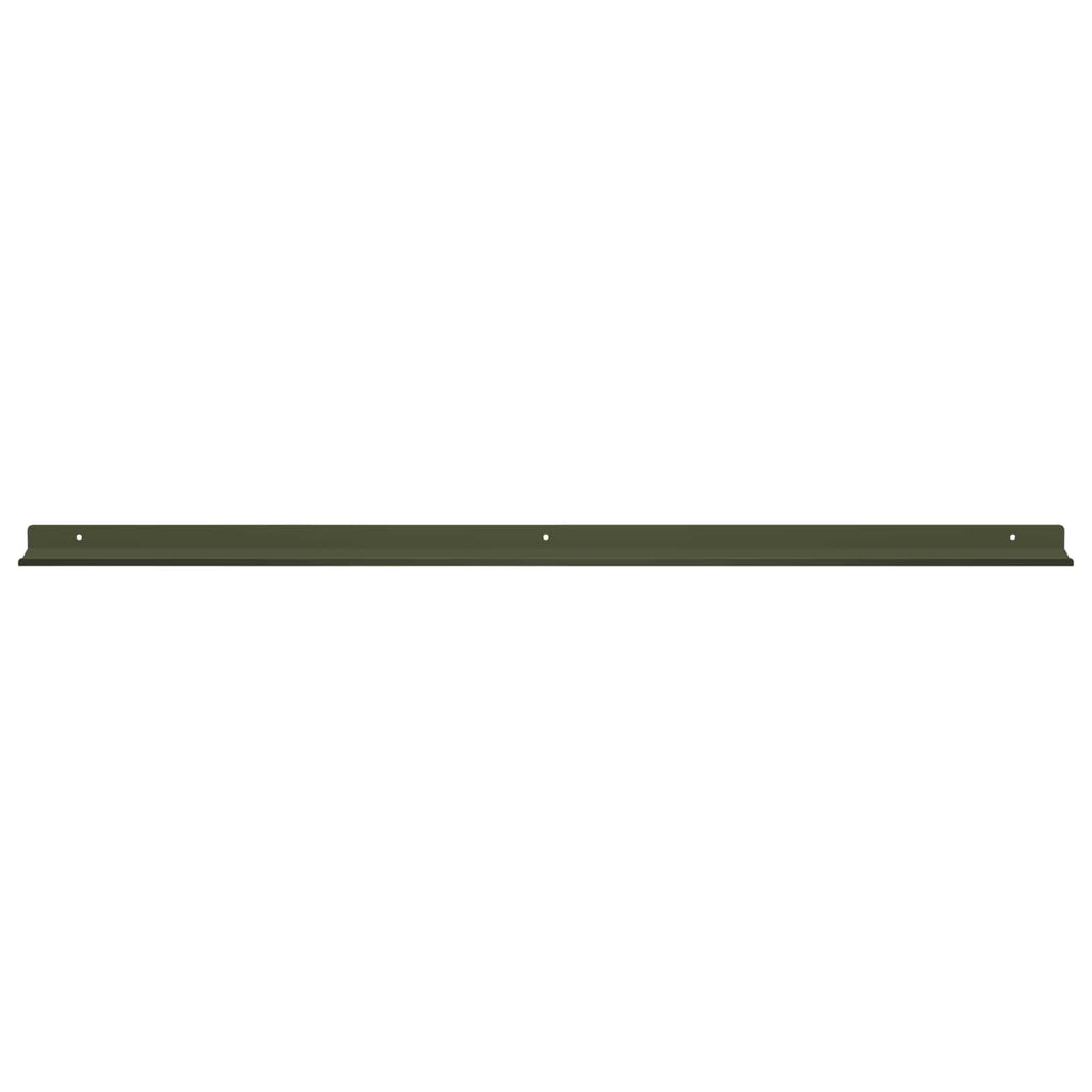 vidaXL Półka wisząca 2 pcs Zielony oliwkowy 100 x 9 x 2,5 cm Stal