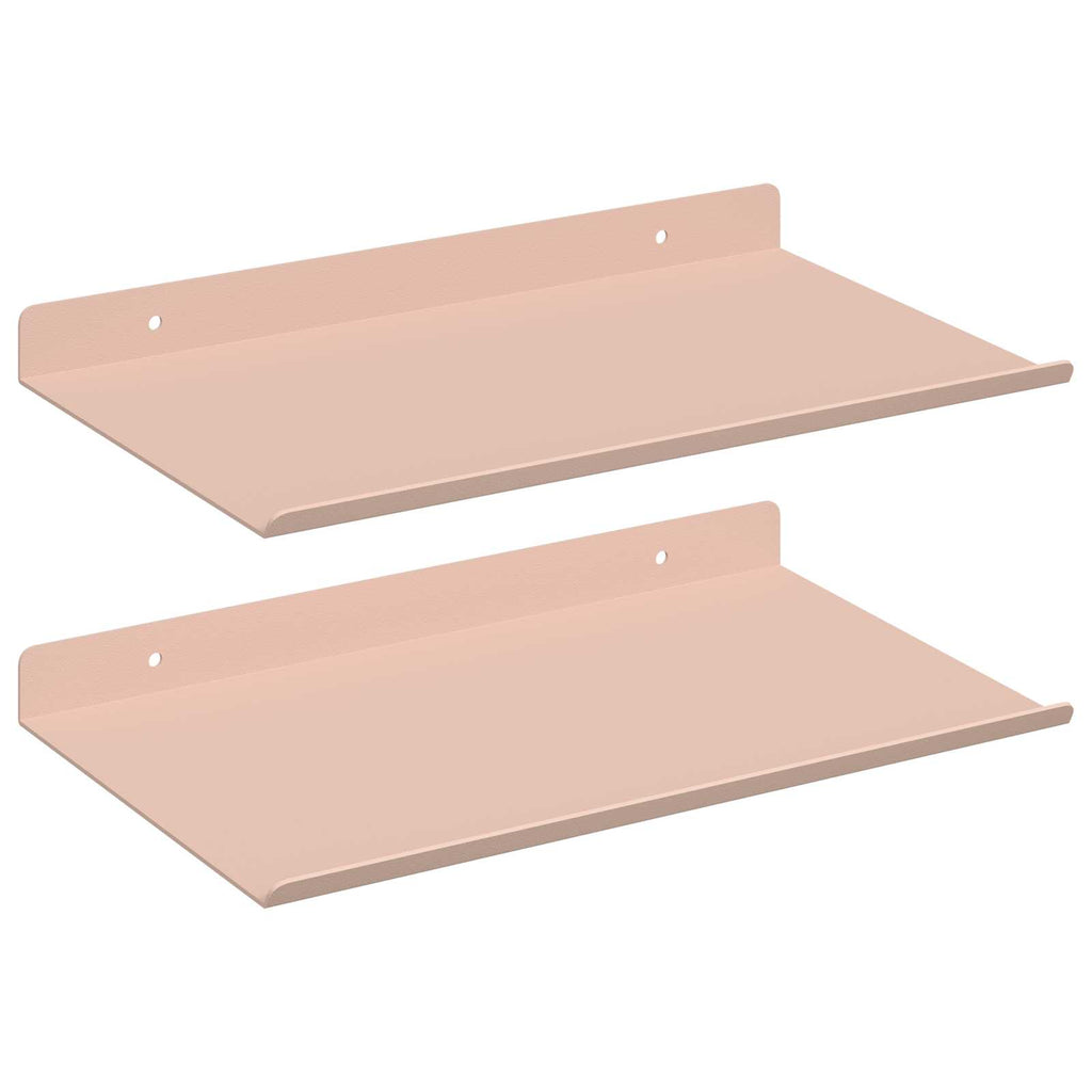 vidaXL Półka wisząca 2 pcs Różowy 30 x 18 x 2,5 cm Stal