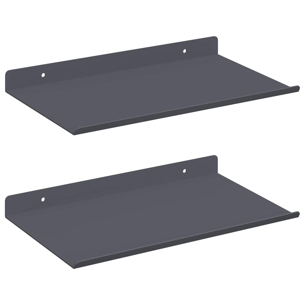 vidaXL Półka wisząca 2 pcs Antracyt 30 x 18 x 2,5 cm Stal