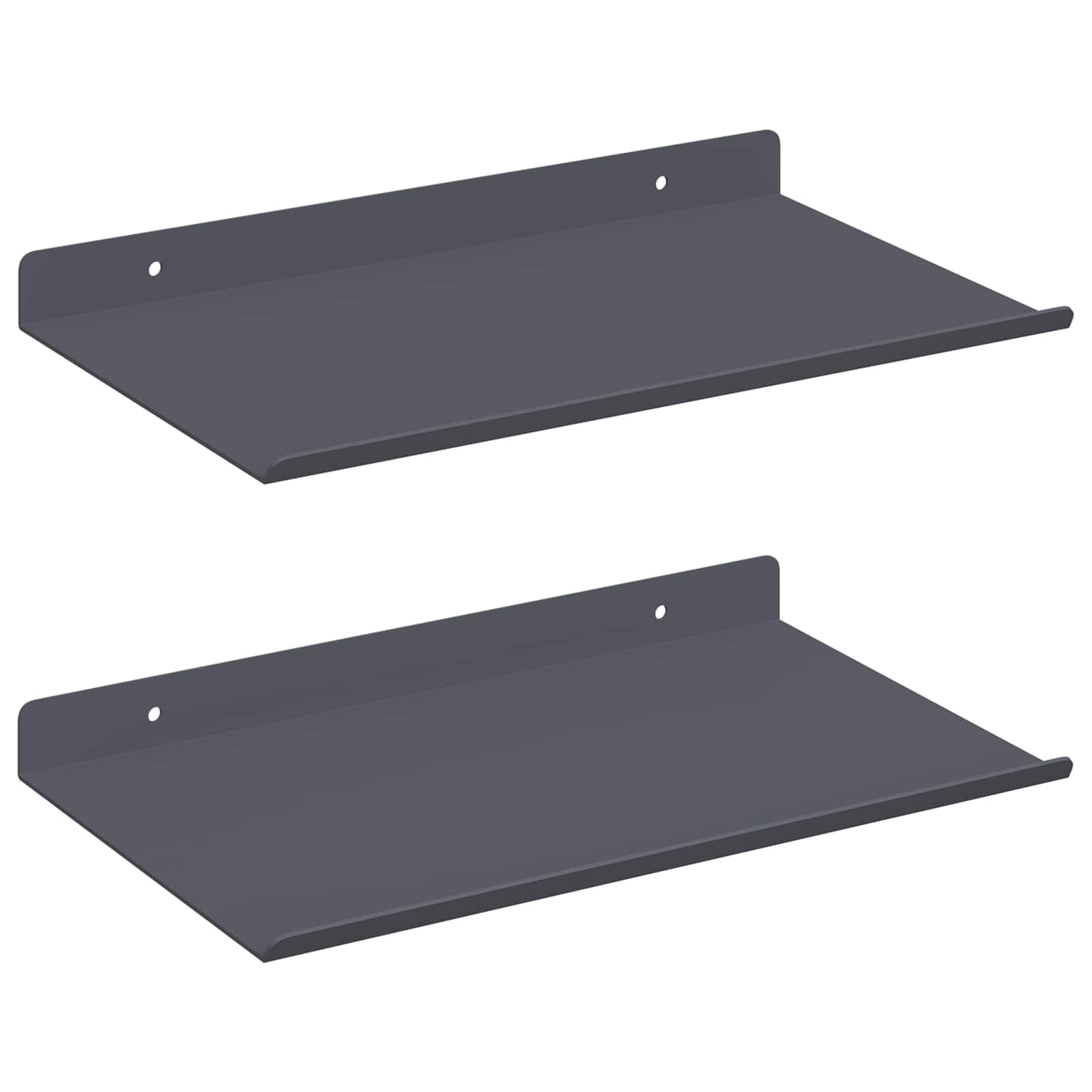 vidaXL Półka wisząca 2 pcs Antracyt 30 x 18 x 2,5 cm Stal