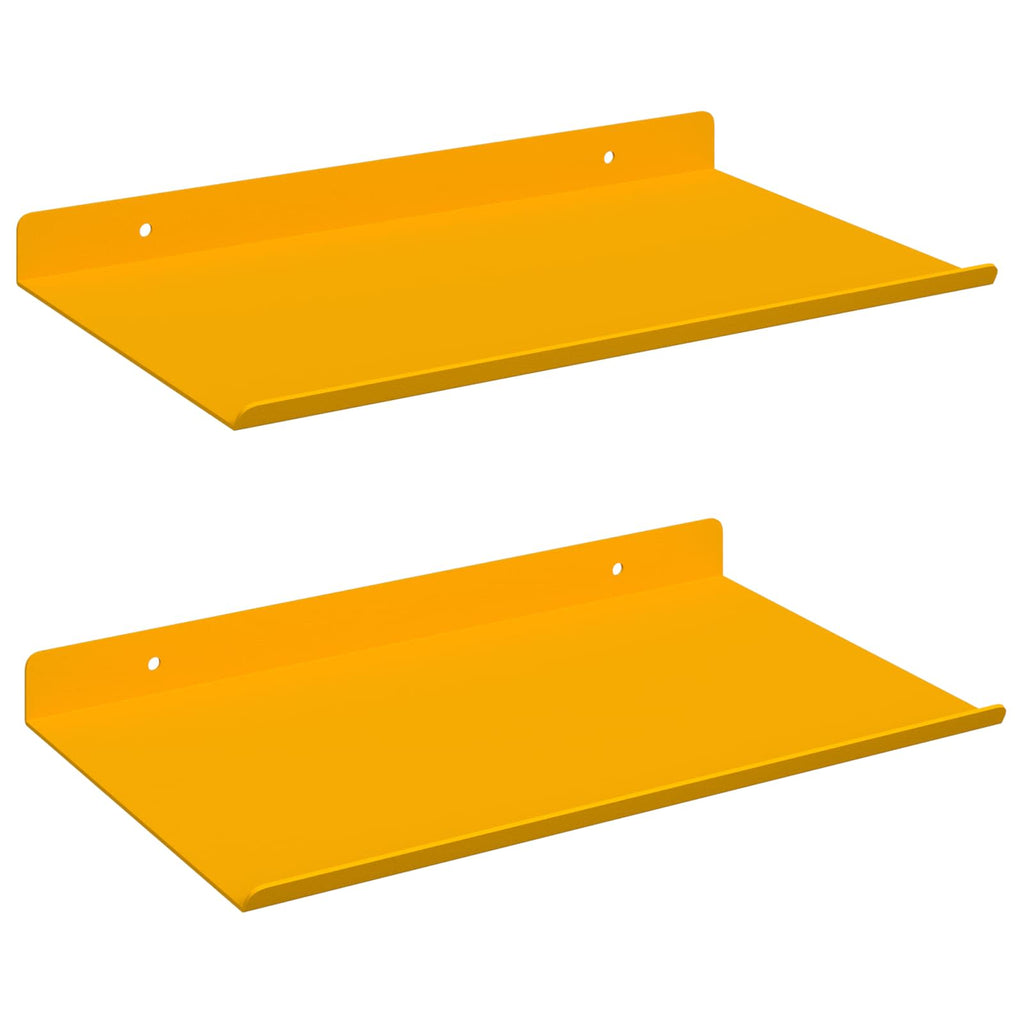 vidaXL Półka wisząca 2 pcs Musztardowy Żółty 30 x 18 x 2,5 cm Stal