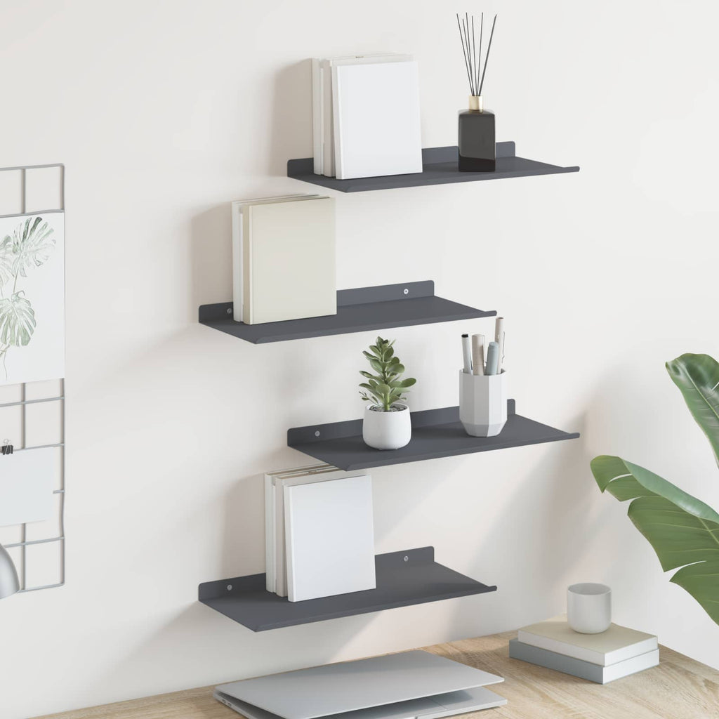 vidaXL Półka wisząca 4 pcs Antracyt 40 x 18 x 2,5 cm Stal