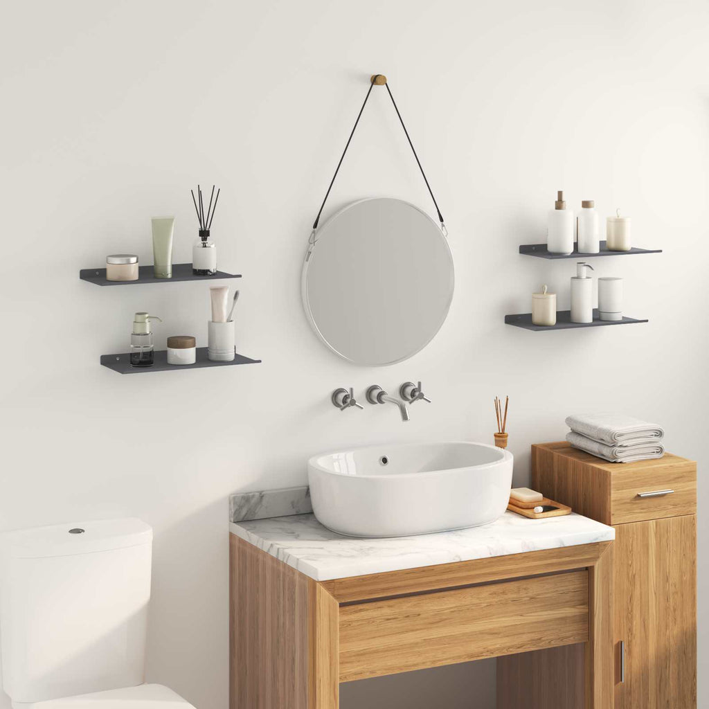 vidaXL Półka wisząca 4 pcs Antracyt 40 x 18 x 2,5 cm Stal