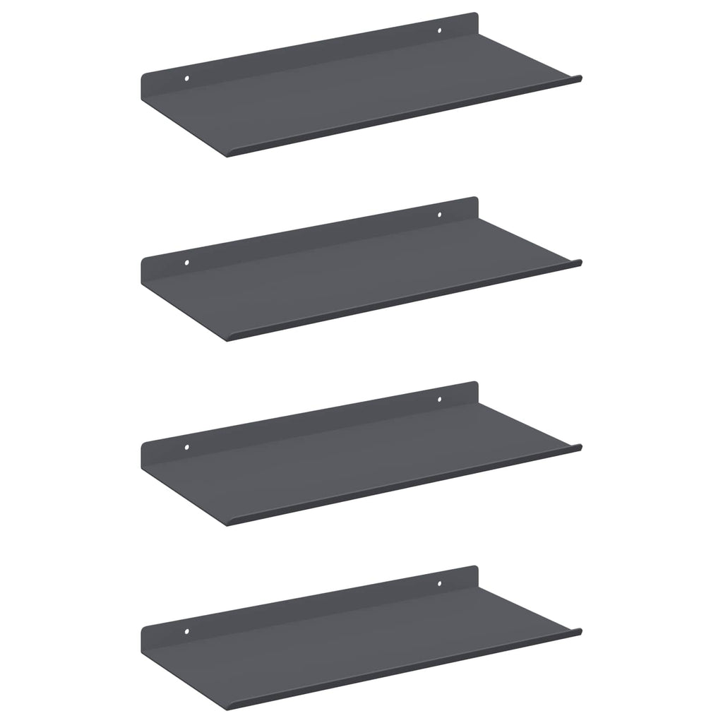 vidaXL Półka wisząca 4 pcs Antracyt 40 x 18 x 2,5 cm Stal