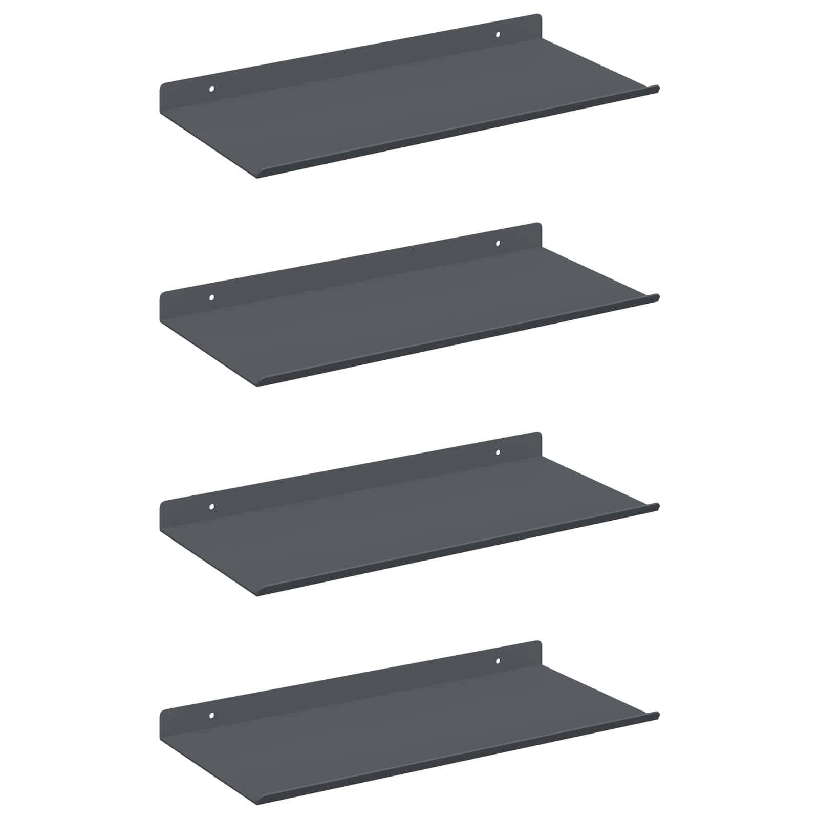 vidaXL Półka wisząca 4 pcs Antracyt 40 x 18 x 2,5 cm Stal