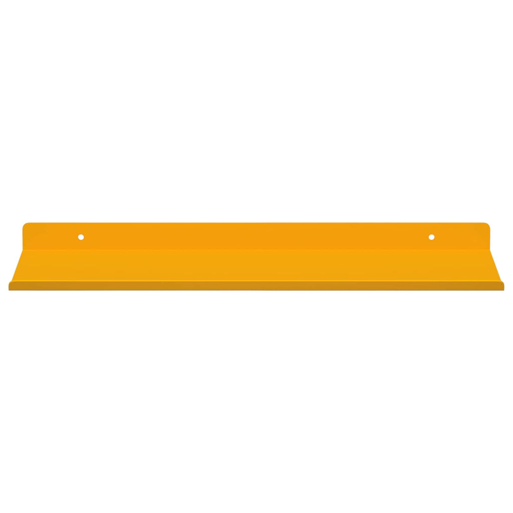 vidaXL Półka wisząca 2 pcs Musztardowy Żółty 40 x 18 x 2,5 cm Stal