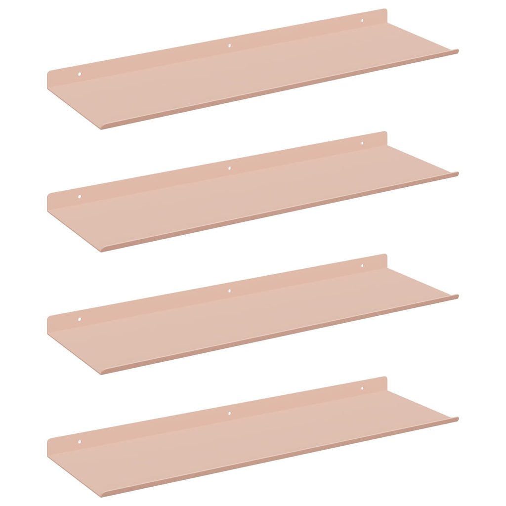 vidaXL Półka wisząca 4 pcs Różowy 60 x 18 x 2,5 cm Stal