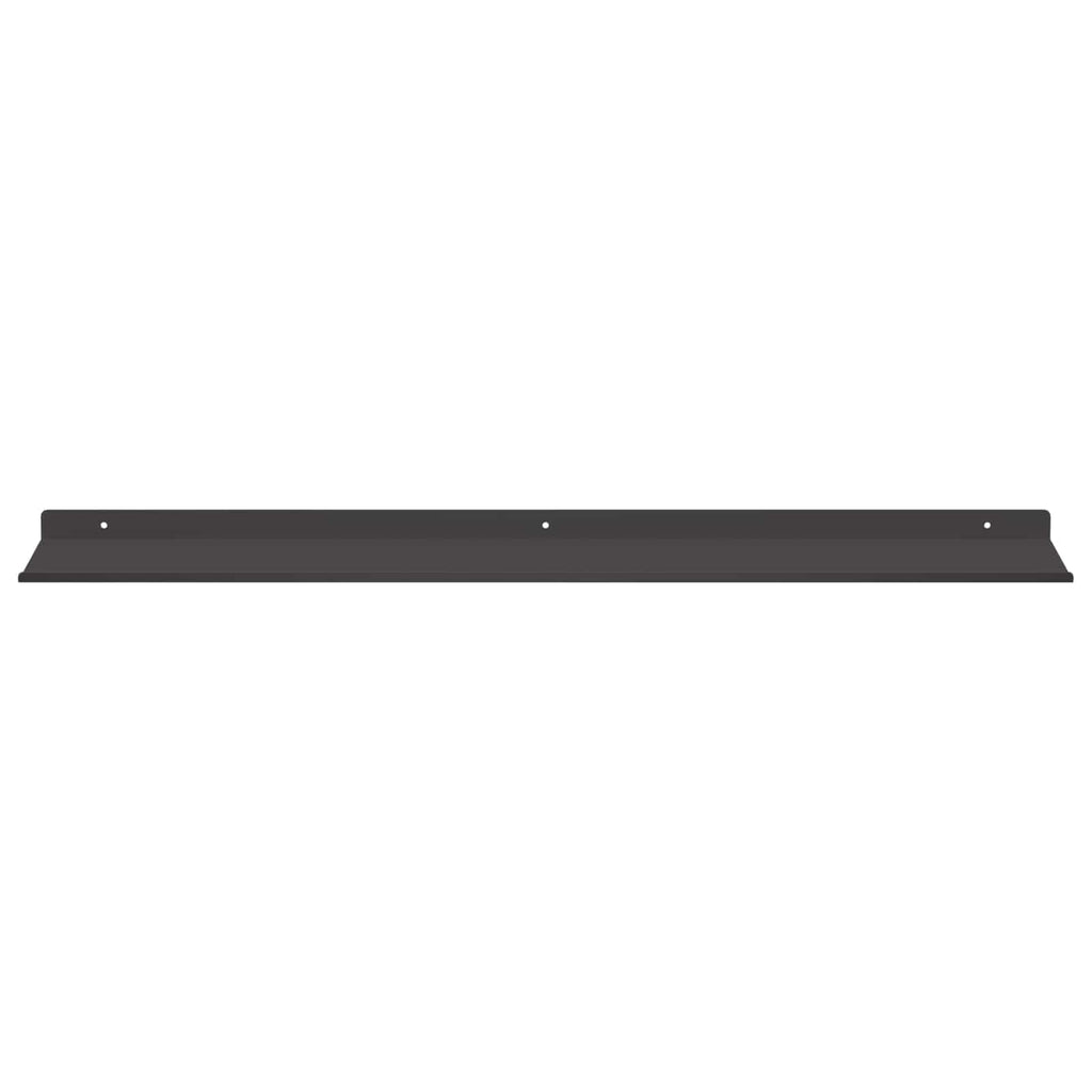 vidaXL Półka wisząca 4 szt. Czarny 80 x 18 x 2,5 cm Stal